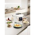 krups multi-cooker cz7101 cook4me + 6l capaciteit, digitale recepten, snelkookpan, stomen, aanbraden wit