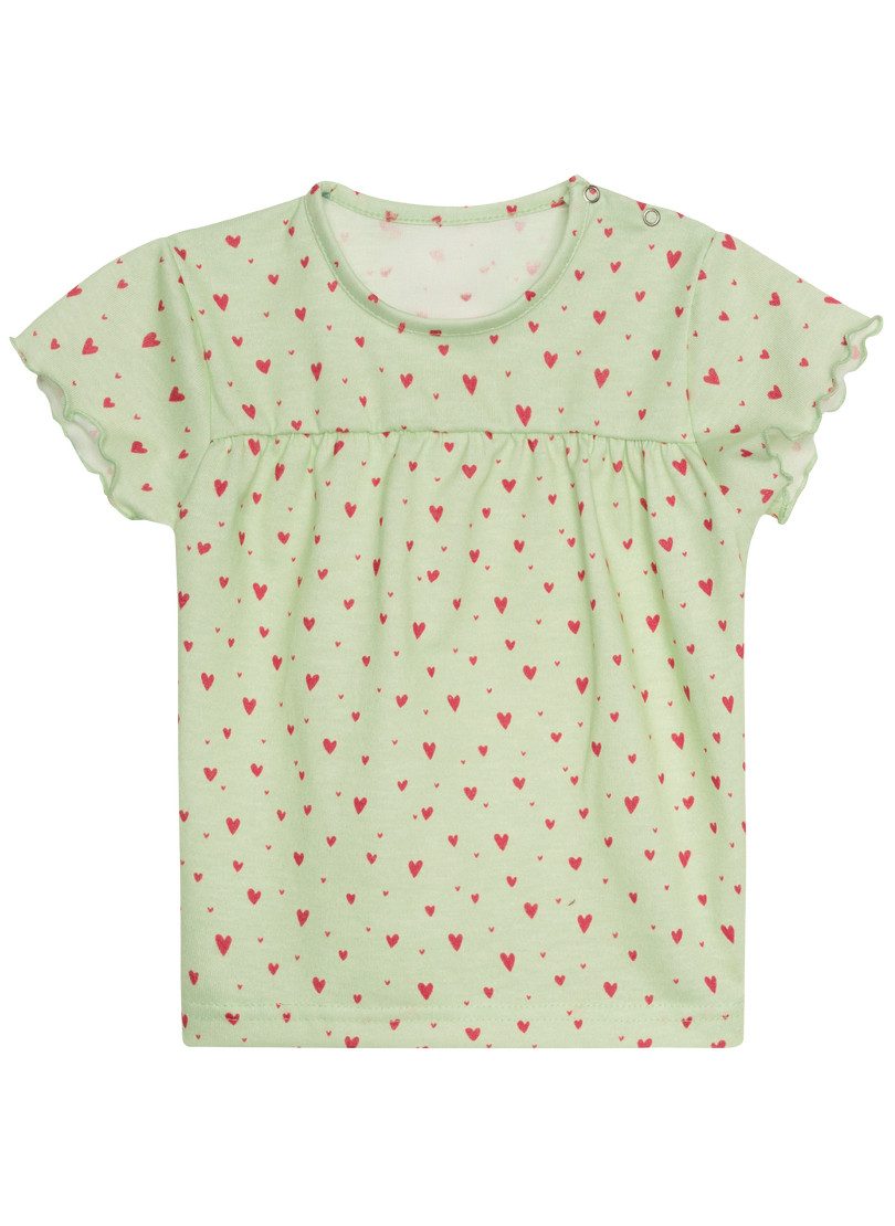 Trigema T-shirt TRIGEMA T-shirt met allover hartjes-print (1-delig) jongens bovenkleding maat 80 groen