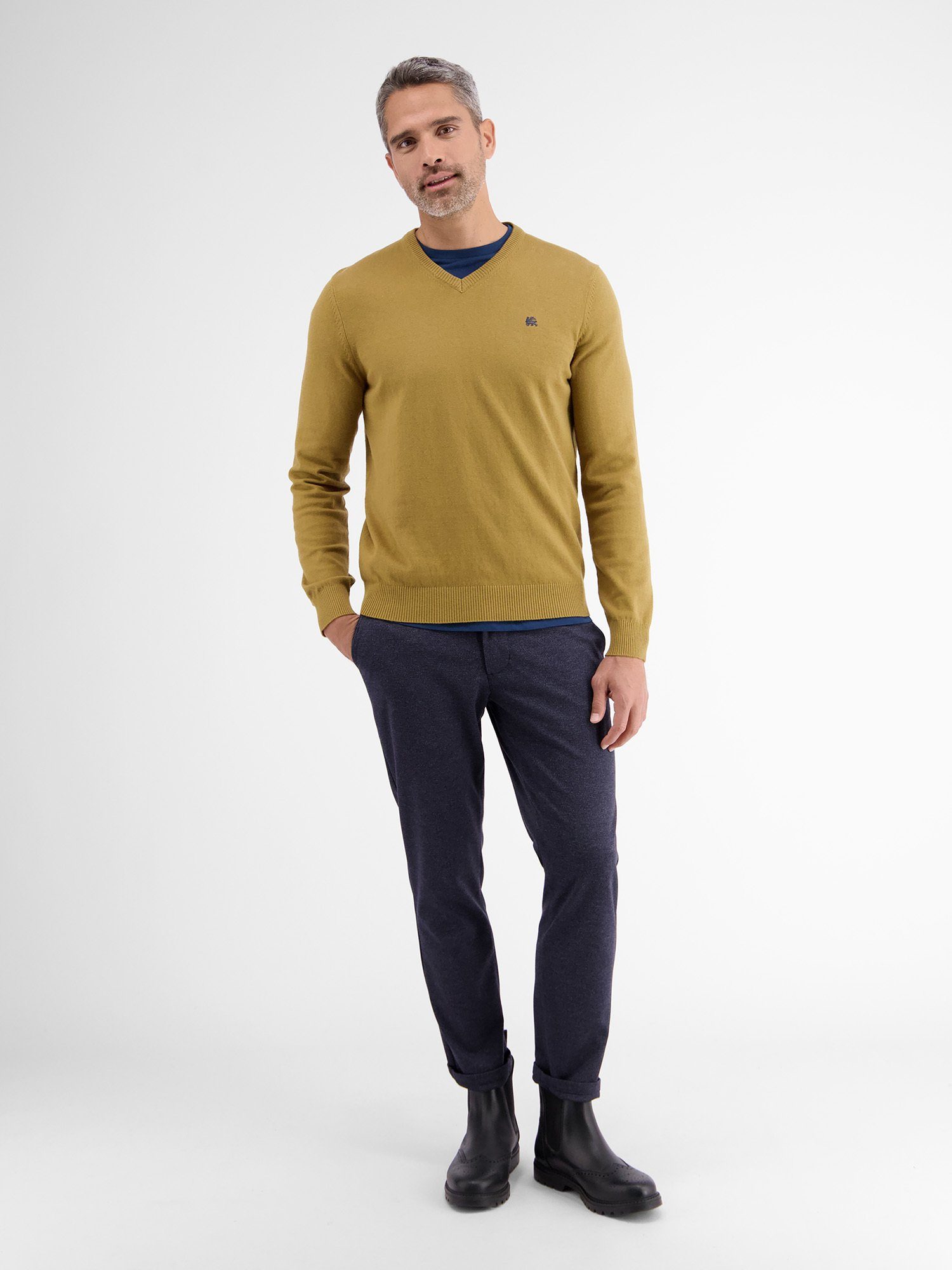Lerros Gebreide trui LERROS V-hals pullover met kasjmierpercentage