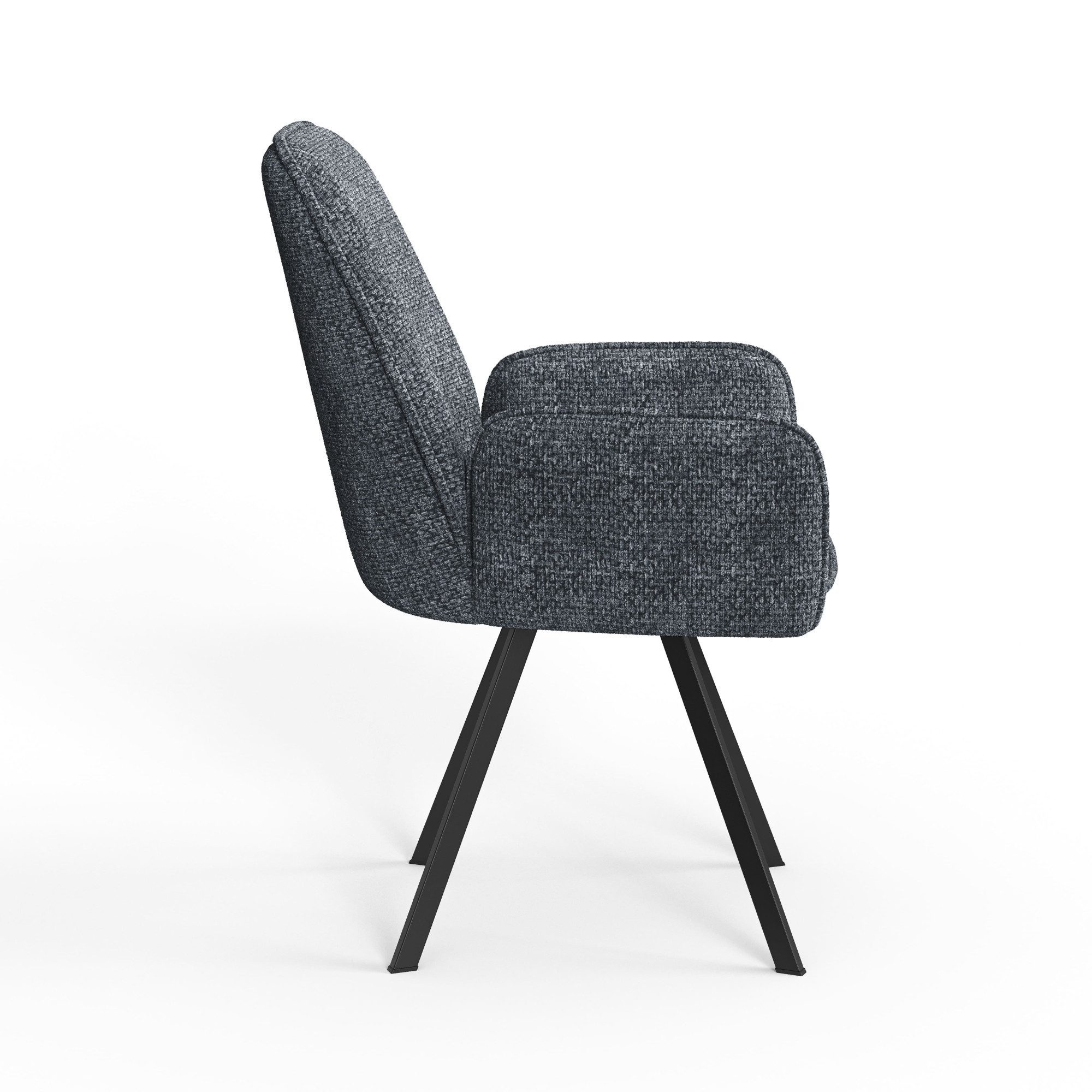 Home affaire Stoel met armleuningen Mily eetkamerstoel, gestoffeerde fauteuil, woonstoel, eetstoel met armleuningen (set, 2 stuks)