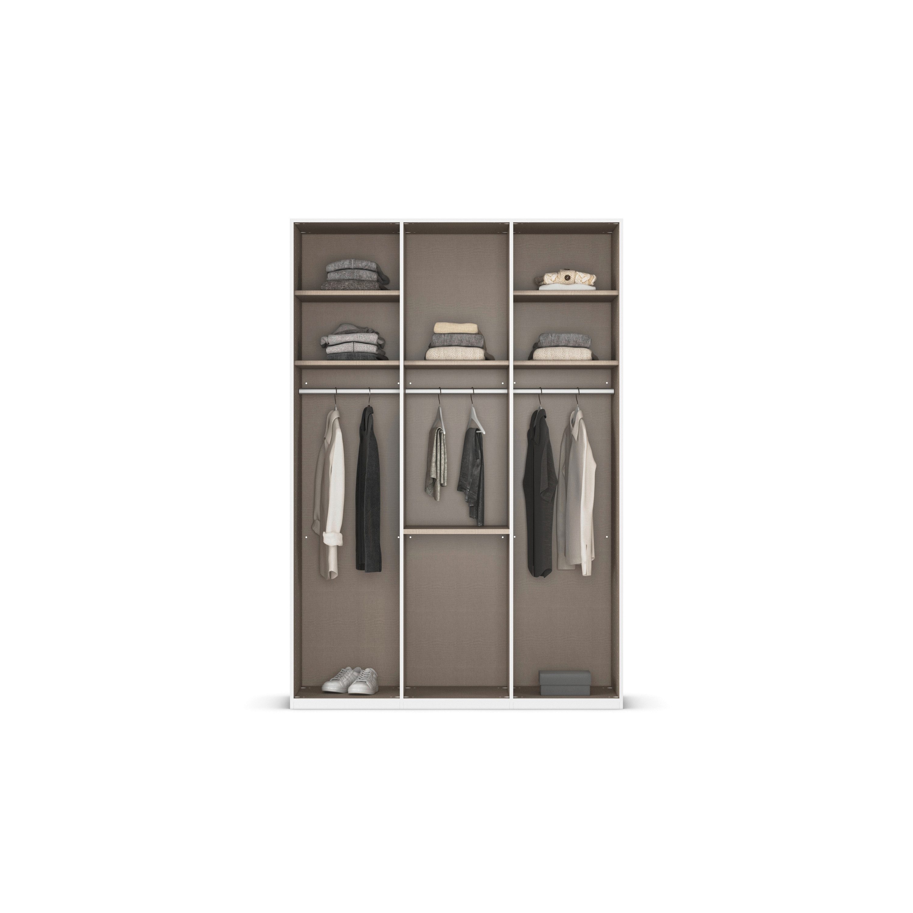 rauch Draaideurkast Kledingkast Kast Garderobe Slaapkamerkast EVELYN in elegante stijl met lades 3 breedtes en 2 hoogtes made in germany