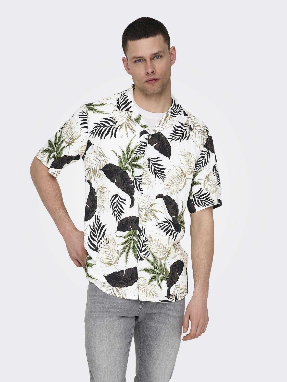 ONLY & SONS Hawaï-overhemd ONSWAYNE LIFE AOP SS VISCOSE SHIRT NOOS