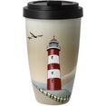 goebel coffee-to-go-beker scandic home - "lighthouse" met een afneembare deksel, 500 ml beige