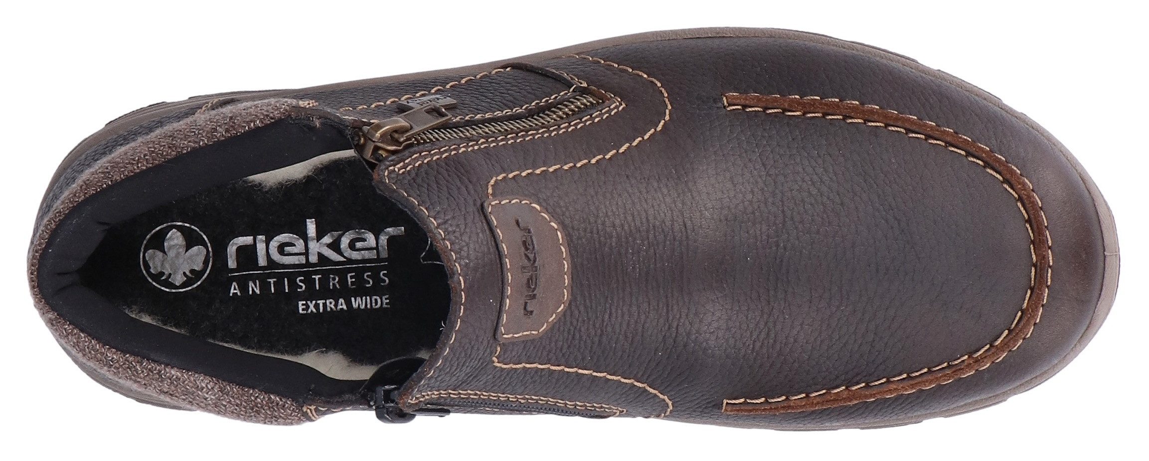 Rieker Winterlaarzen enkellaars, comfort schoen met twee praktische ritssluitingen