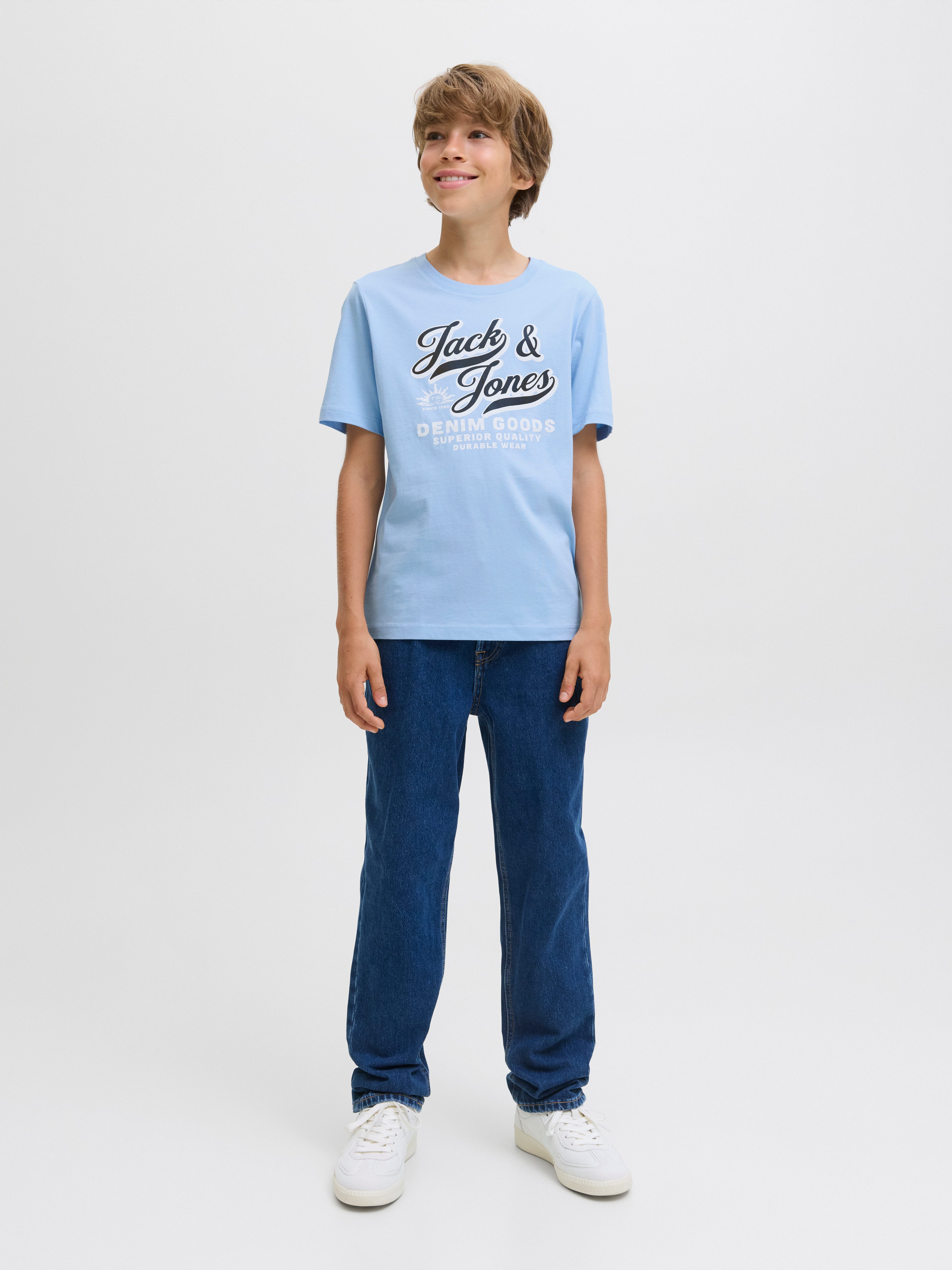 Jack & Jones Junior T-shirt JJELOGO TEE SS ONECK 2 COL AW25 NOOS JNR