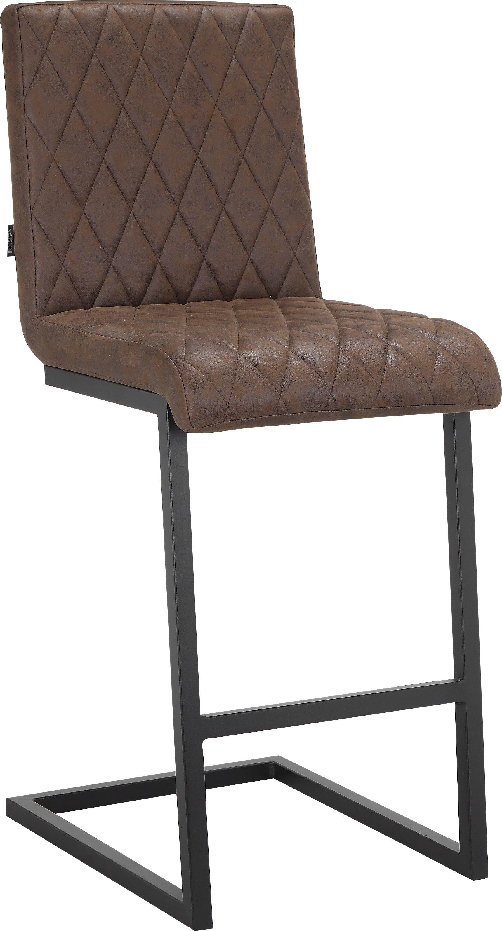 INOSIGN Bistrostoel Janelle Zacht verdikte zitting en rugleuning, naden aan de zitting en rugleuning, zithoogte 65 cm (2 stuks)