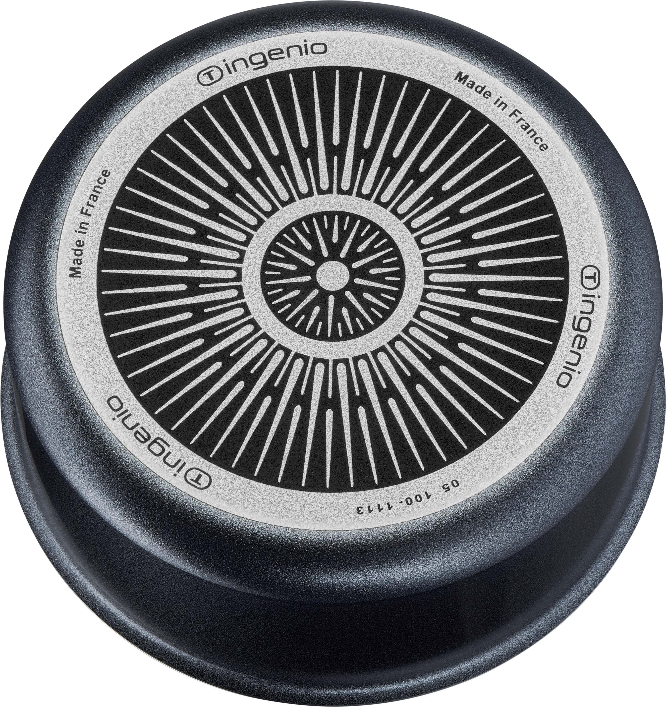 Tefal Pannenset L15890 Ingenio XL Force, kookpan set niet inductiegeschikt Anti-aanbakcoating, thermo-signaal bij ideale baktemperatuur (set, 4-delig)