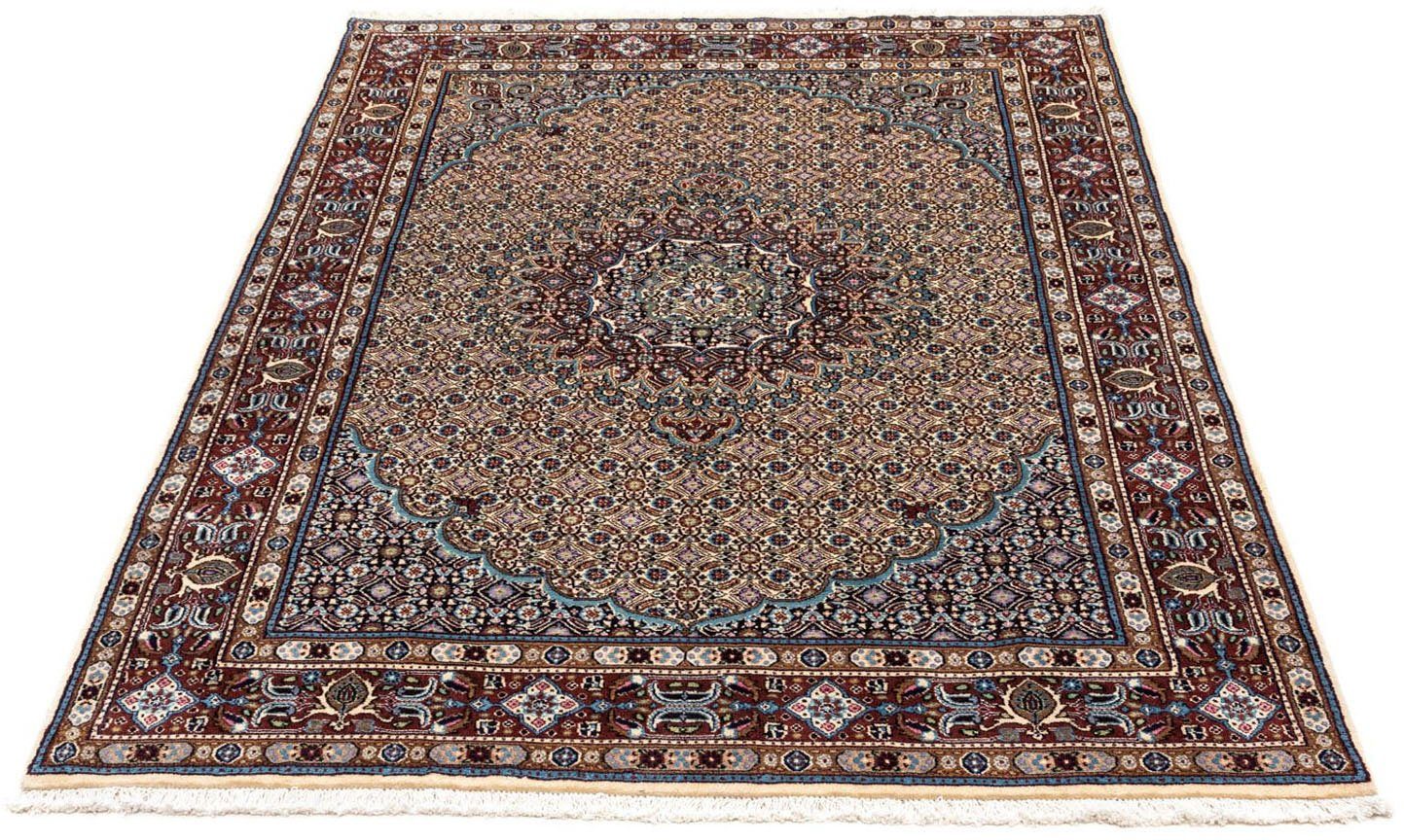 morgenland Wollen kleed Moud medaillon blu scuro 195 x 153 cm Uniek exemplaar met certificaat