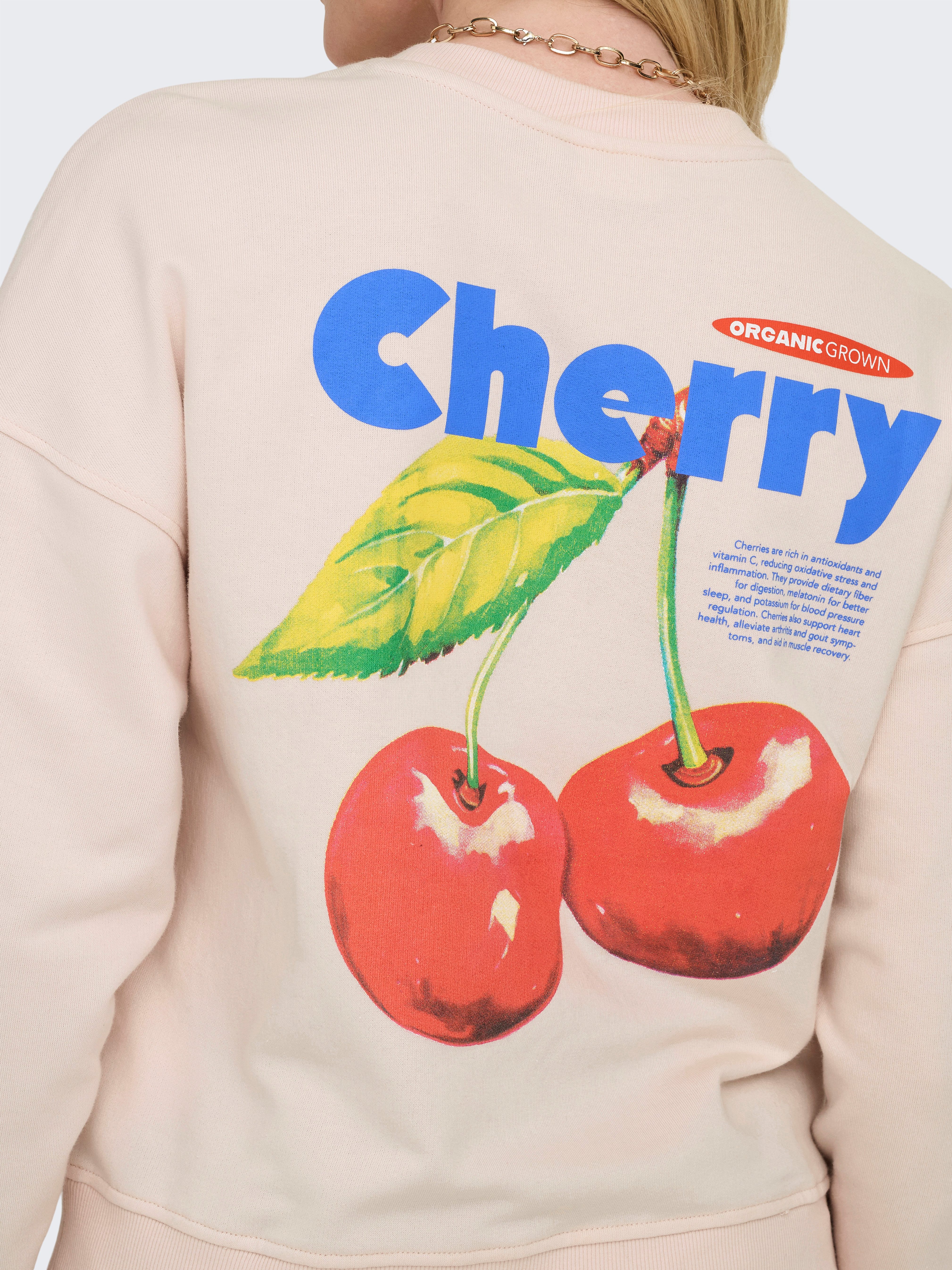 Only Sweatshirt ONLPHILEA L/S FRUIT O-NECK UB SWT