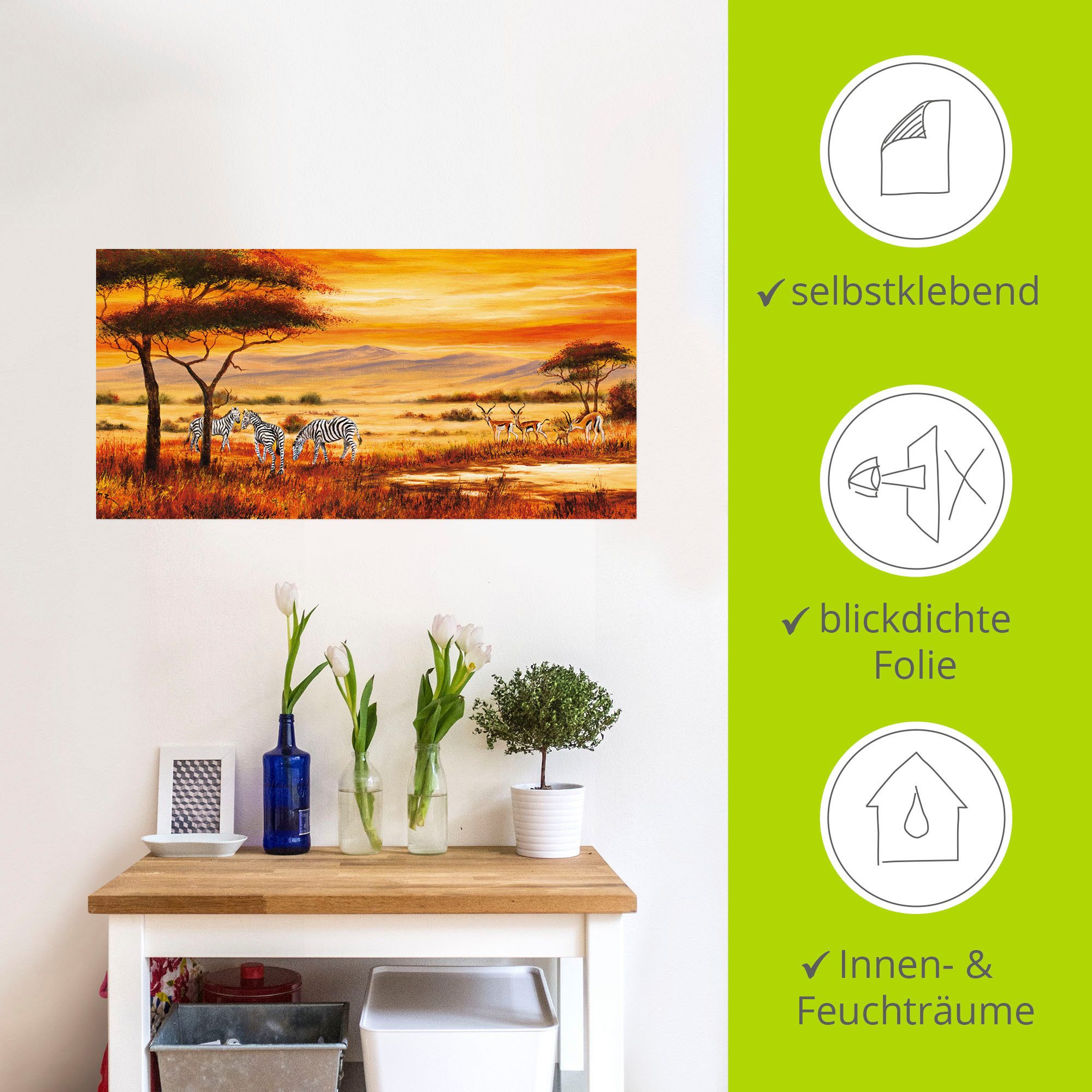 Artland Artprint Afrikaans landschap I als artprint op linnen, poster, muursticker in verschillende maten