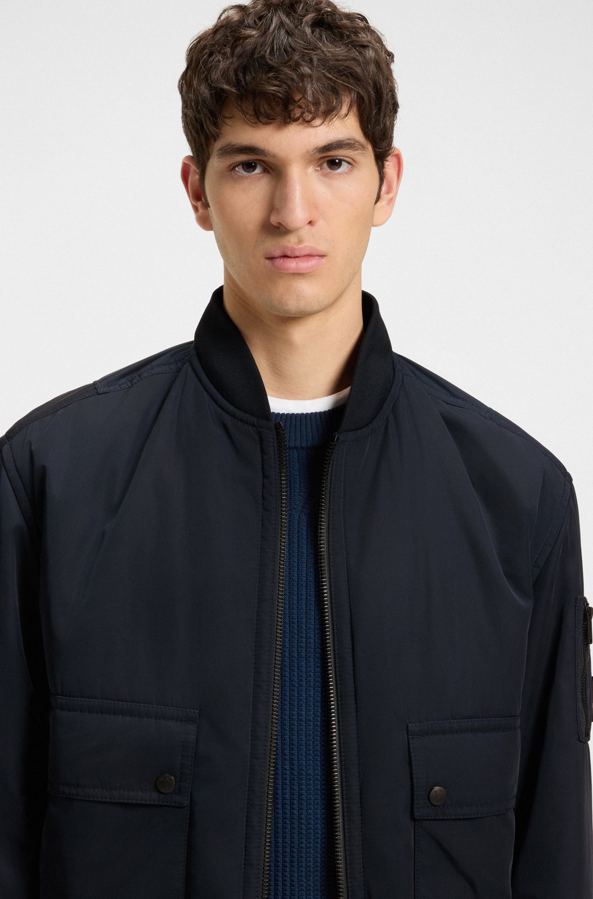 Boss Orange Blouson Oking met een afneembare kraag