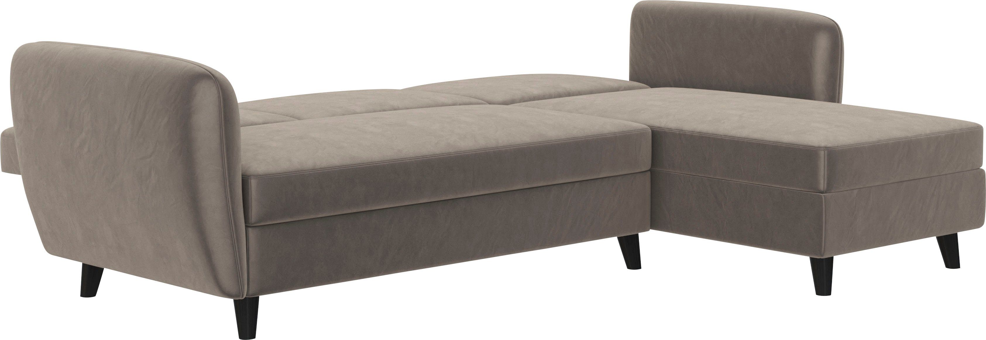 Dorel Home Hoekbank Perry, L-vorm Rugleuning, verschillende kleurvarianten, zithoogte 43 cm, breedte 219 cm