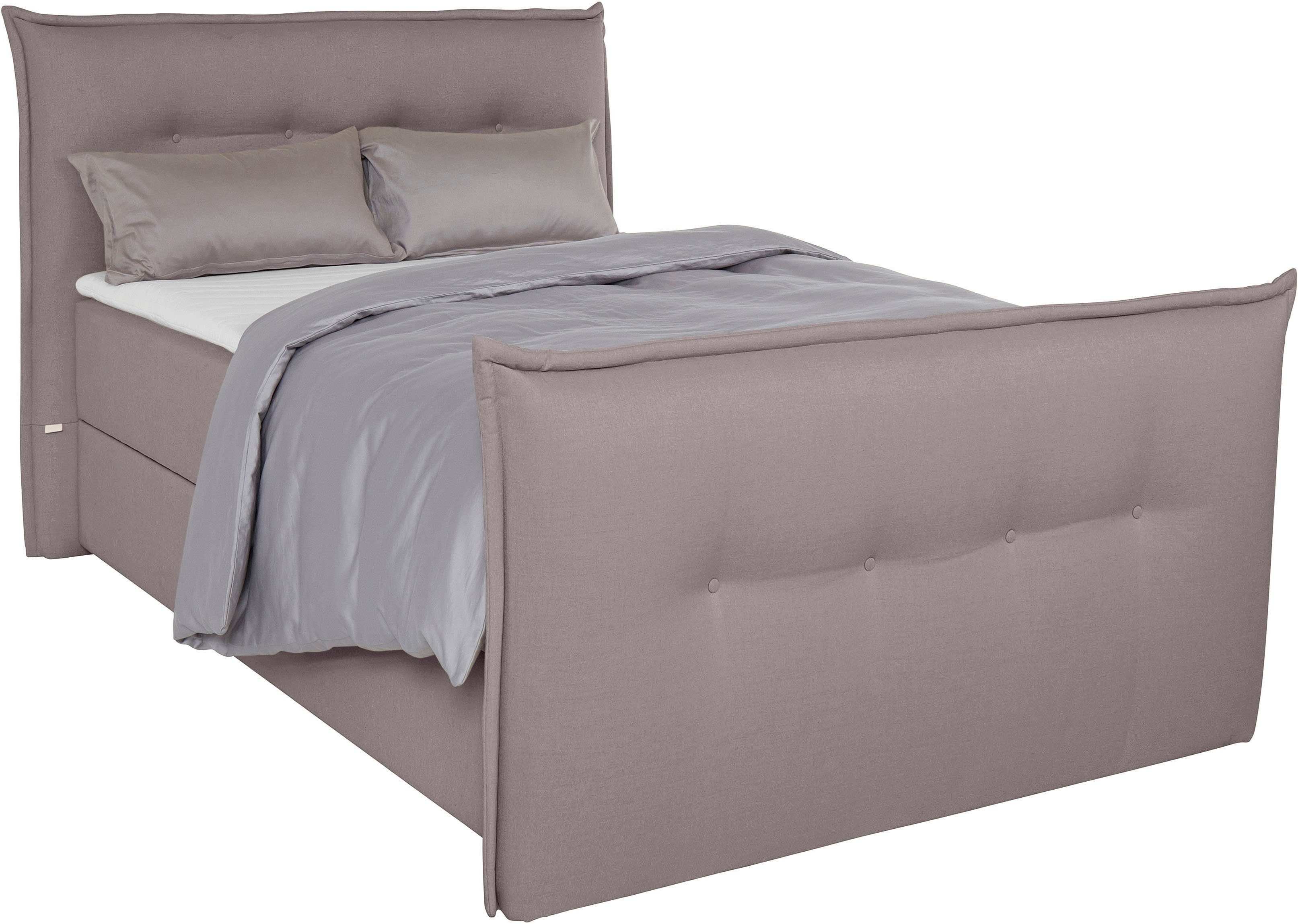 andas Boxspring Lichtgewicht inclusief voetbord, bedkist & topmatras, in 4 breedten en 2 hardheden
