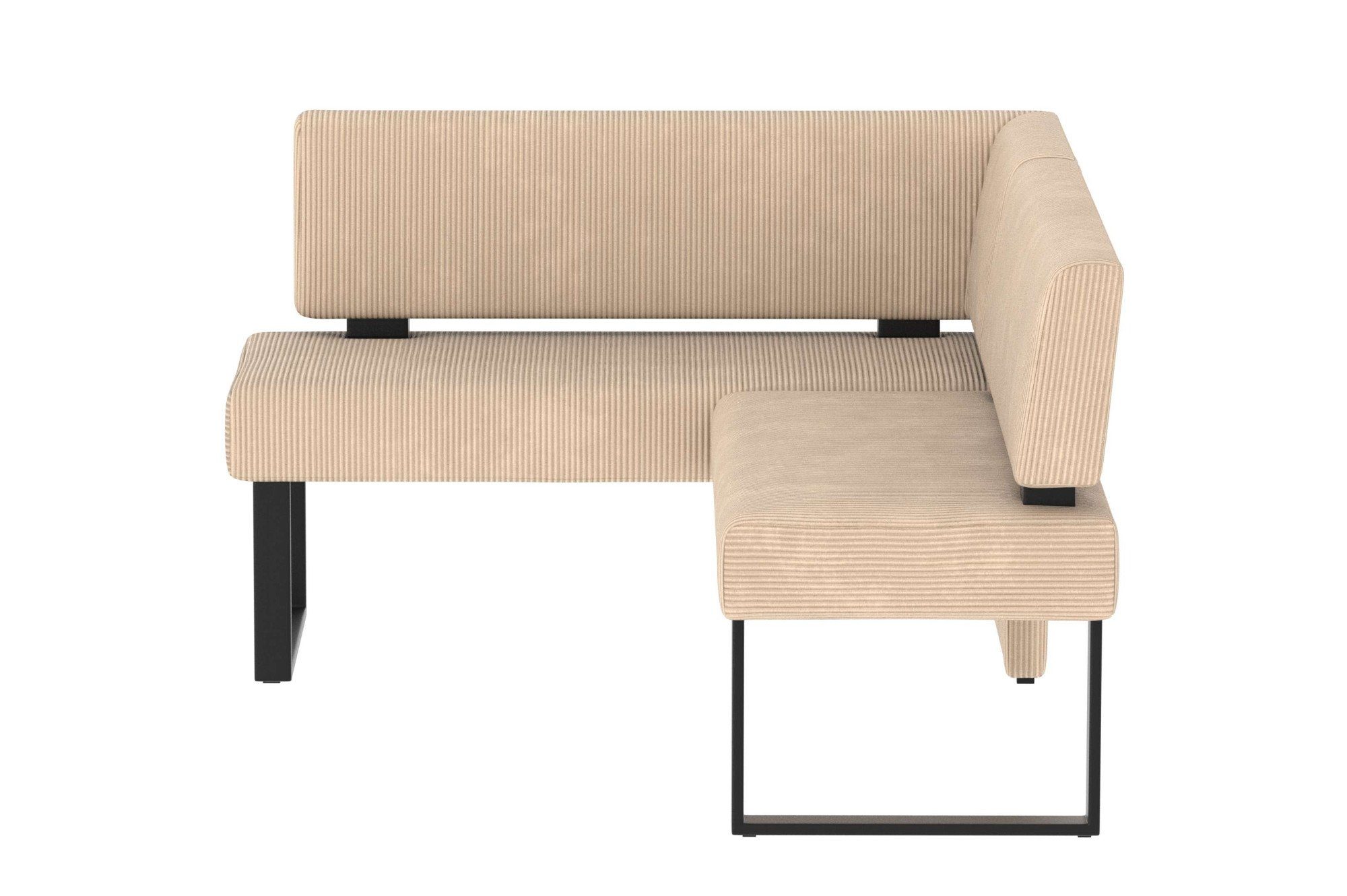Home affaire Hoekbank Oliver met metalen frame, keukenbank verschillende hoezen cord eetkamerbank ottos choice