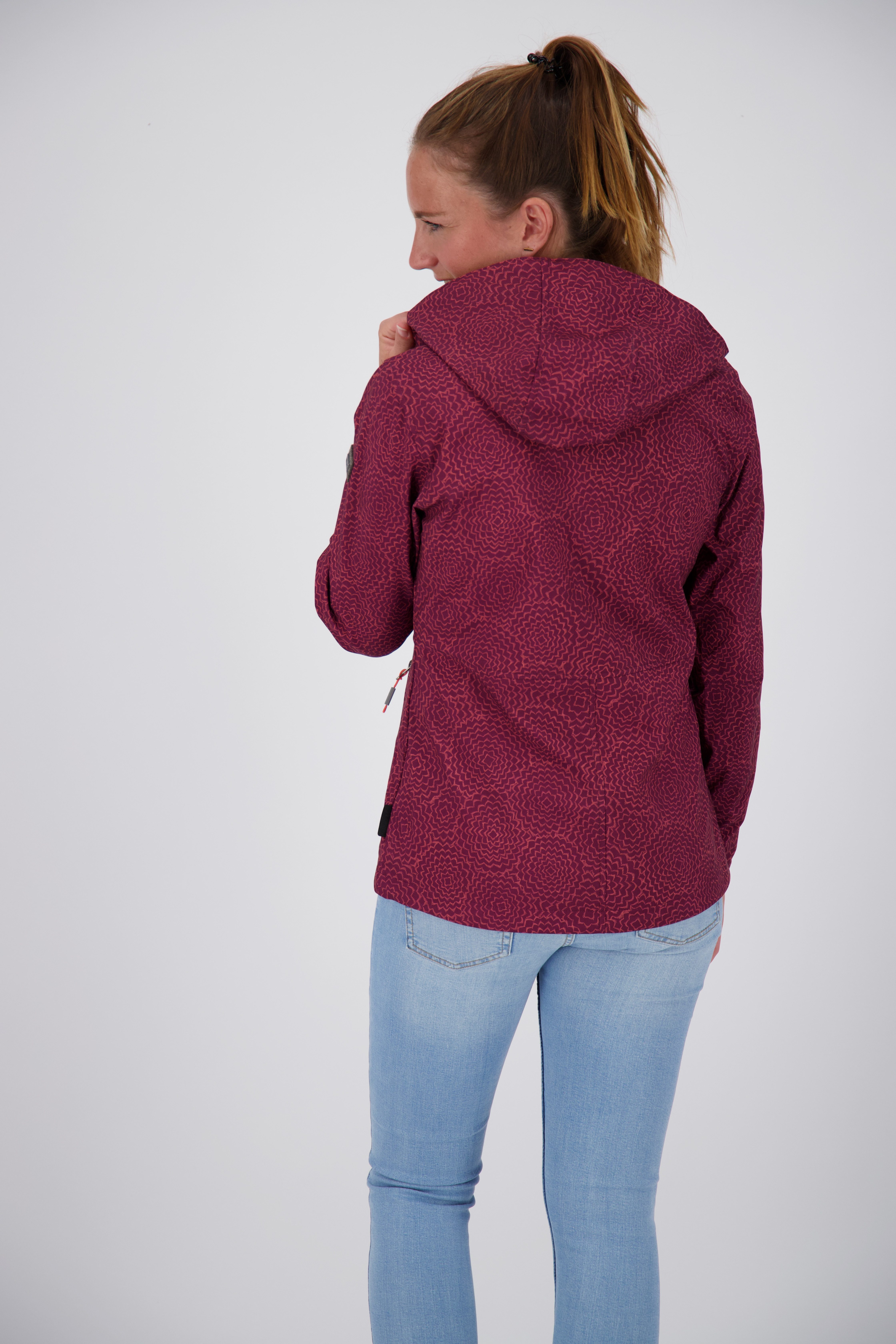 LPO Softshell-jack SHELBY PEAK II licht softshell-jack met all-over-print en afneembare capuchon