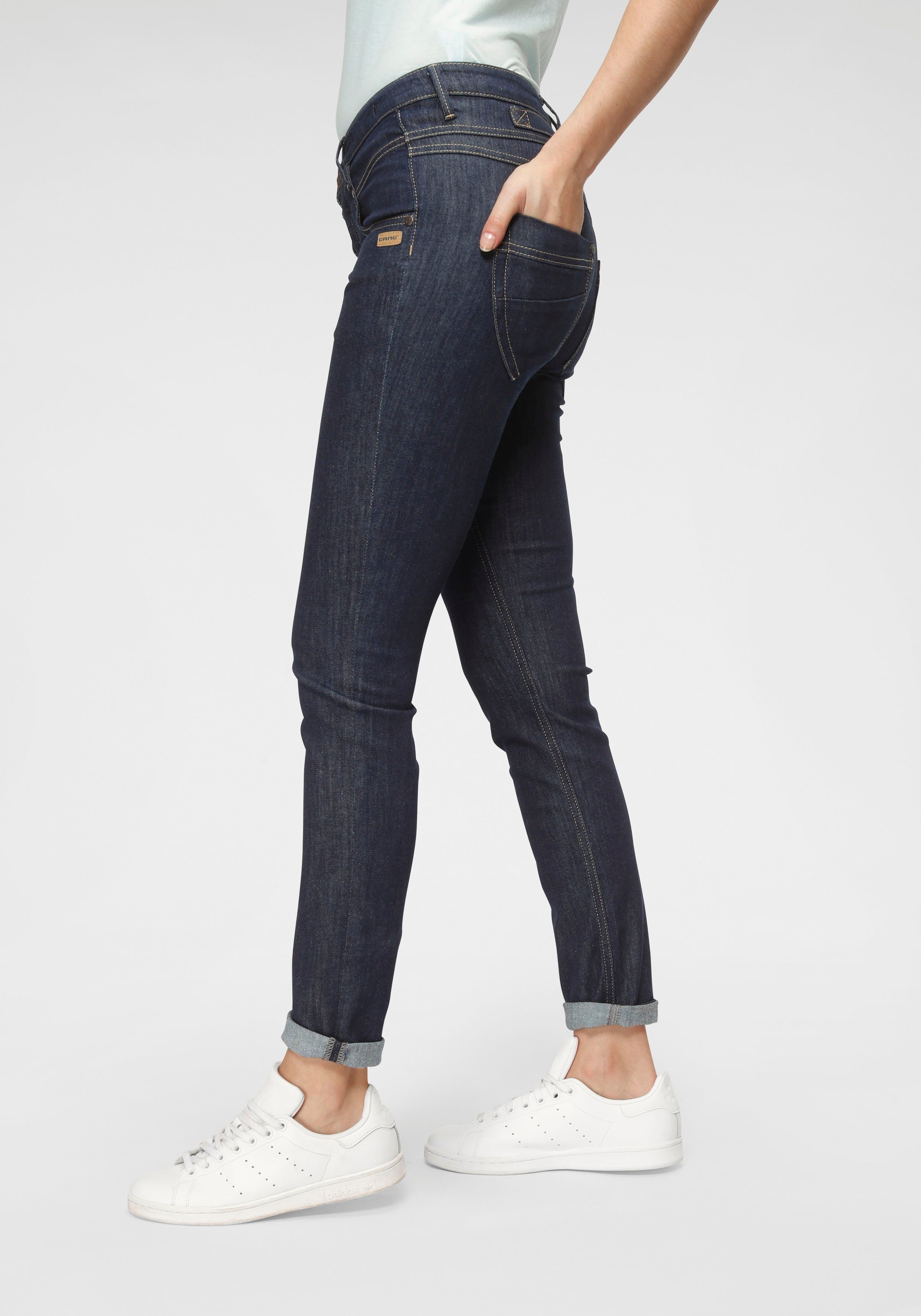 GANG Skinny fit jeans 94Medina met stijlvolle, half open knoopsluiting