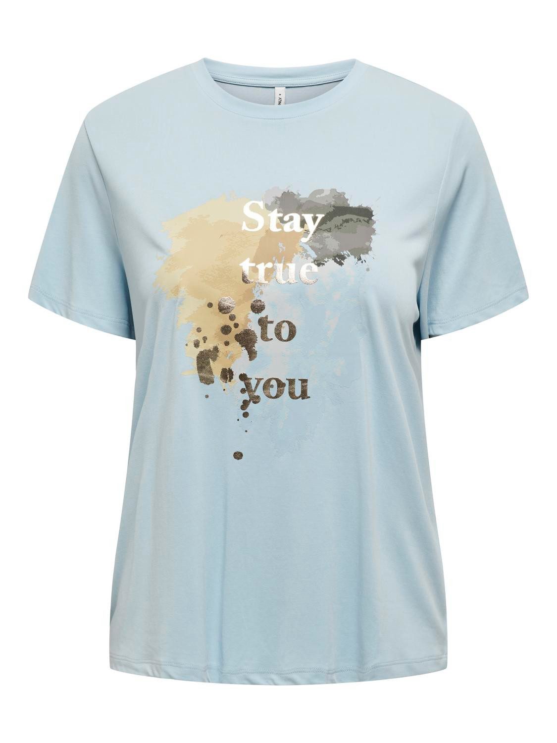 Only Shirt met korte mouwen ONLFREE LIFE REG S/S LEAF TOP BOX JRS