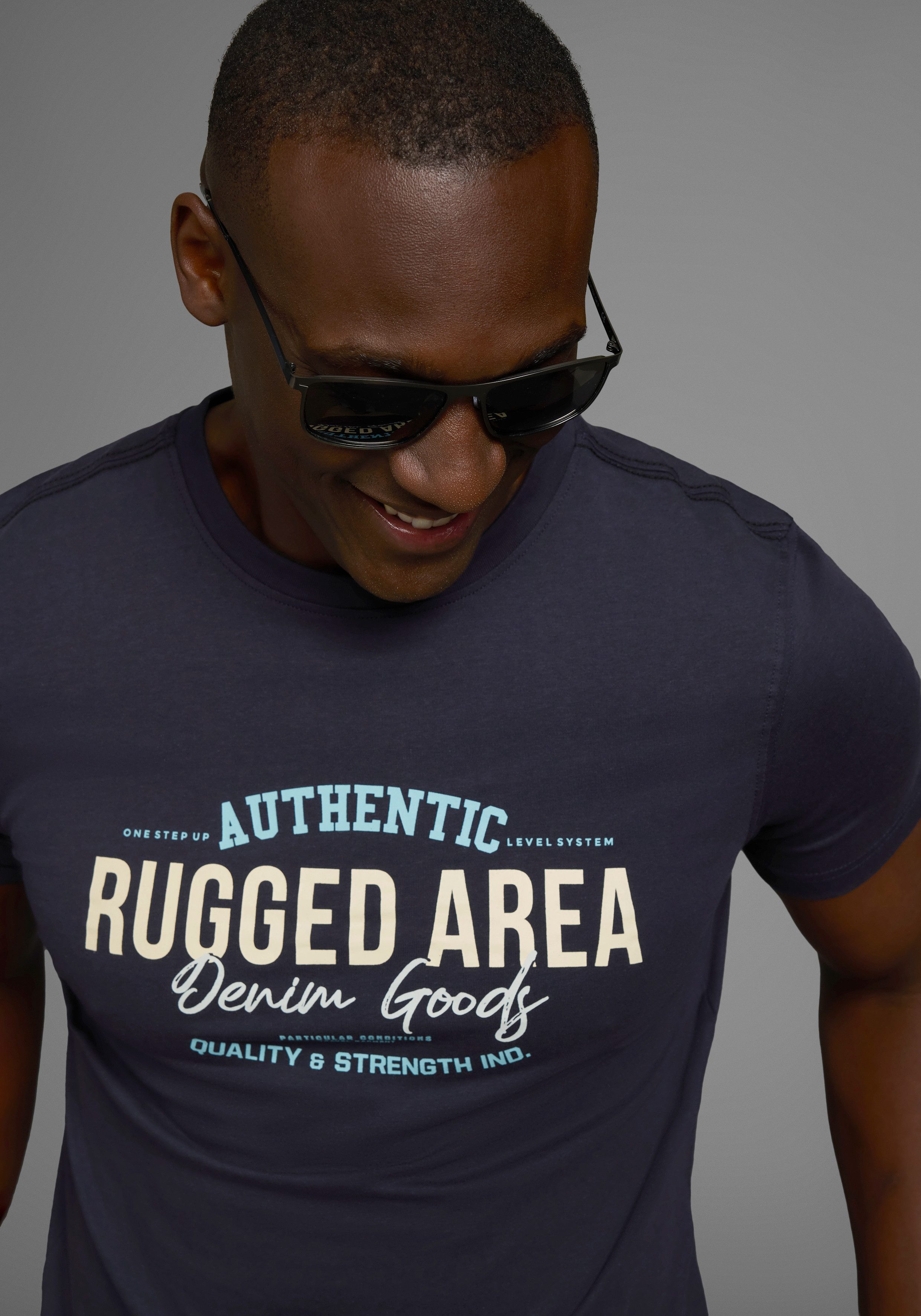 Man's World T-shirt Korte mouwen, regular fit, met print, ronde hals