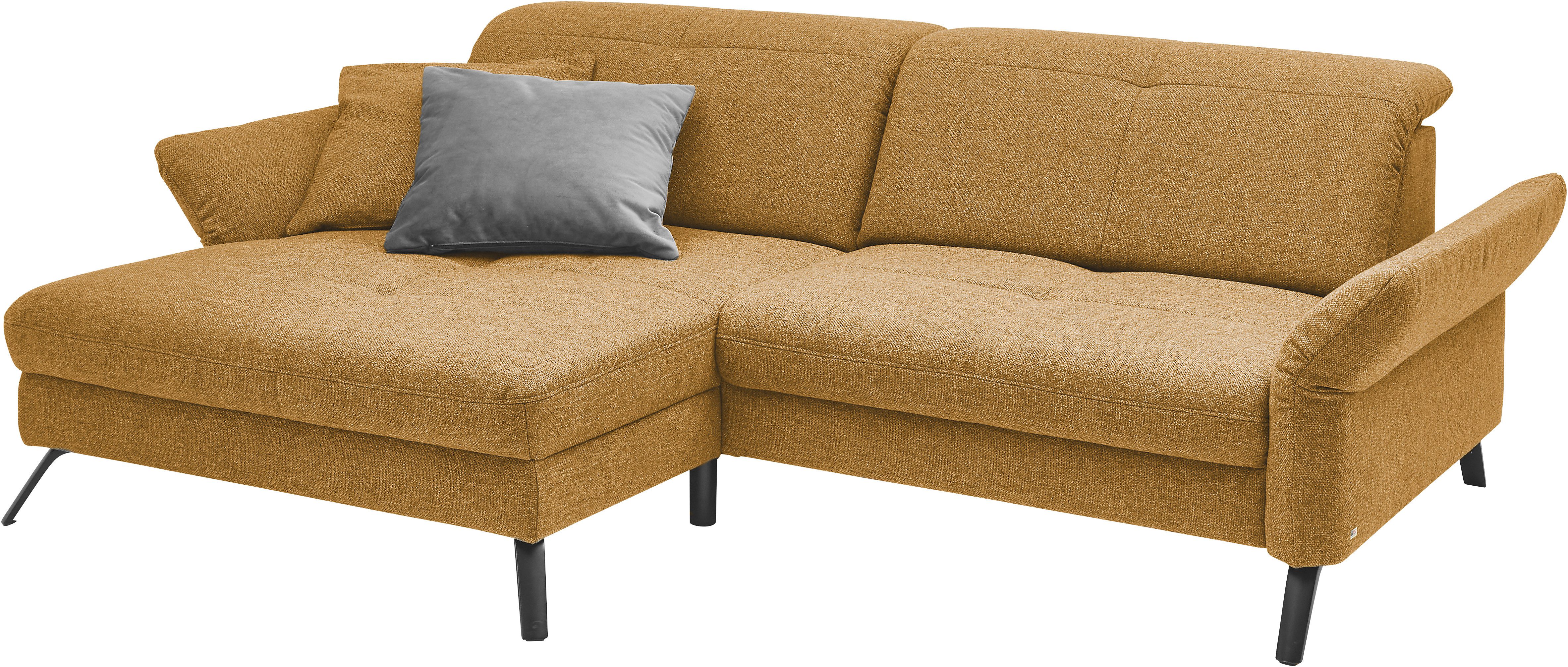 set one by Musterring Hoekbank SO 4400 V optioneel met motorische bedfunctie & hoofdverstelling, voet zwart