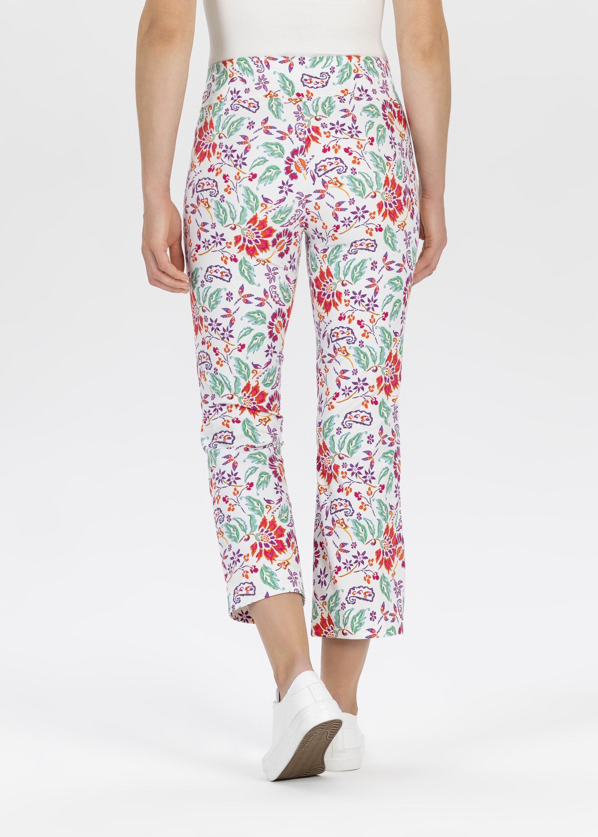 Stehmann Stoffen broek met een bloemmotief