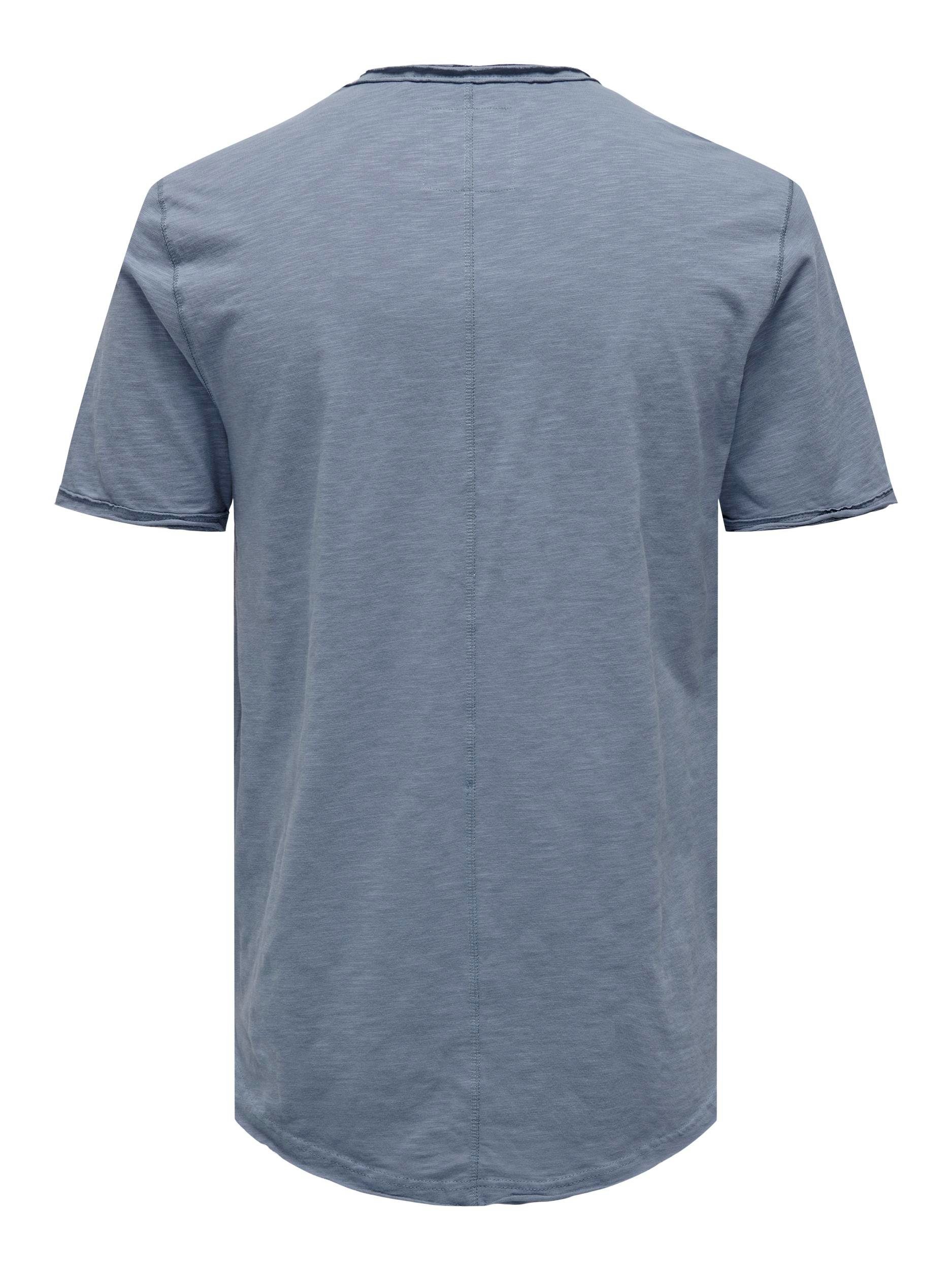 ONLY & SONS Shirt met ronde hals ONSBENNE LONGY SS TEE NF 7822 NOOS
