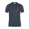 calvin klein t-shirt rubberized zip pocket t-shirt blauw