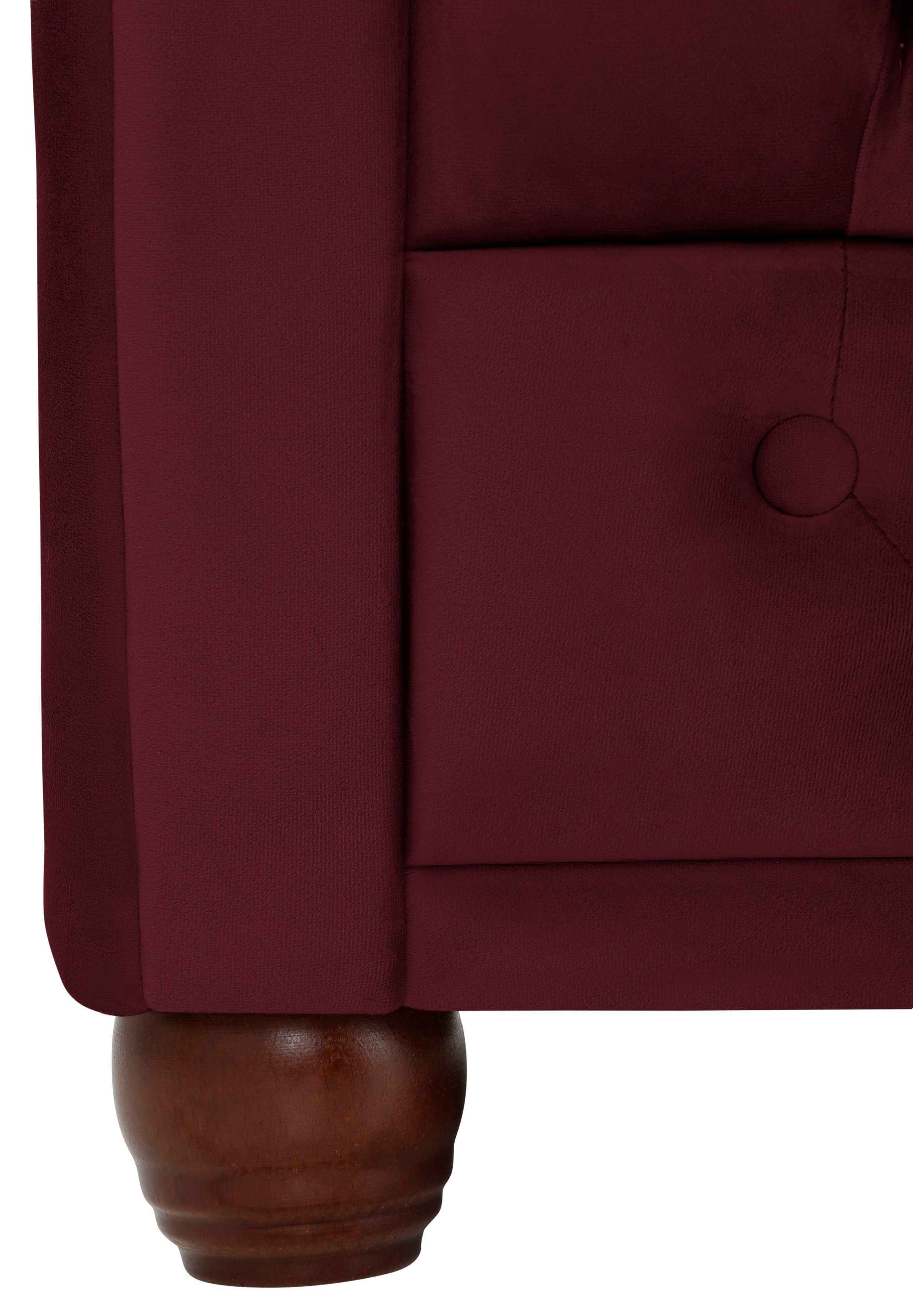 Home affaire Chesterfield-bank New Castle met hoogwaardige capitonnage in chesterfield-design, bxdxh: 148x86x72