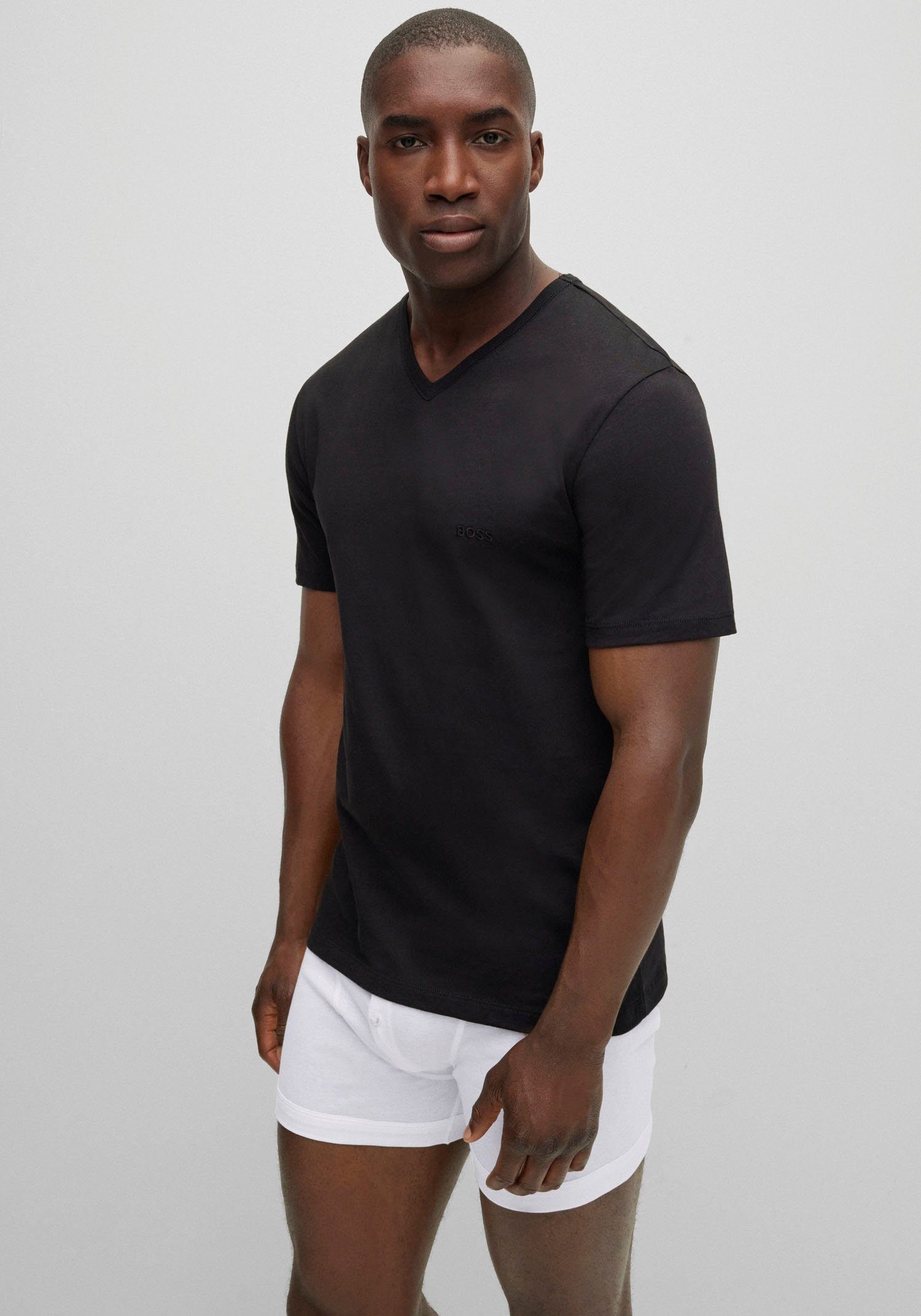 BOSS Shirt met V-hals T-shirt VN 3P Co (set)