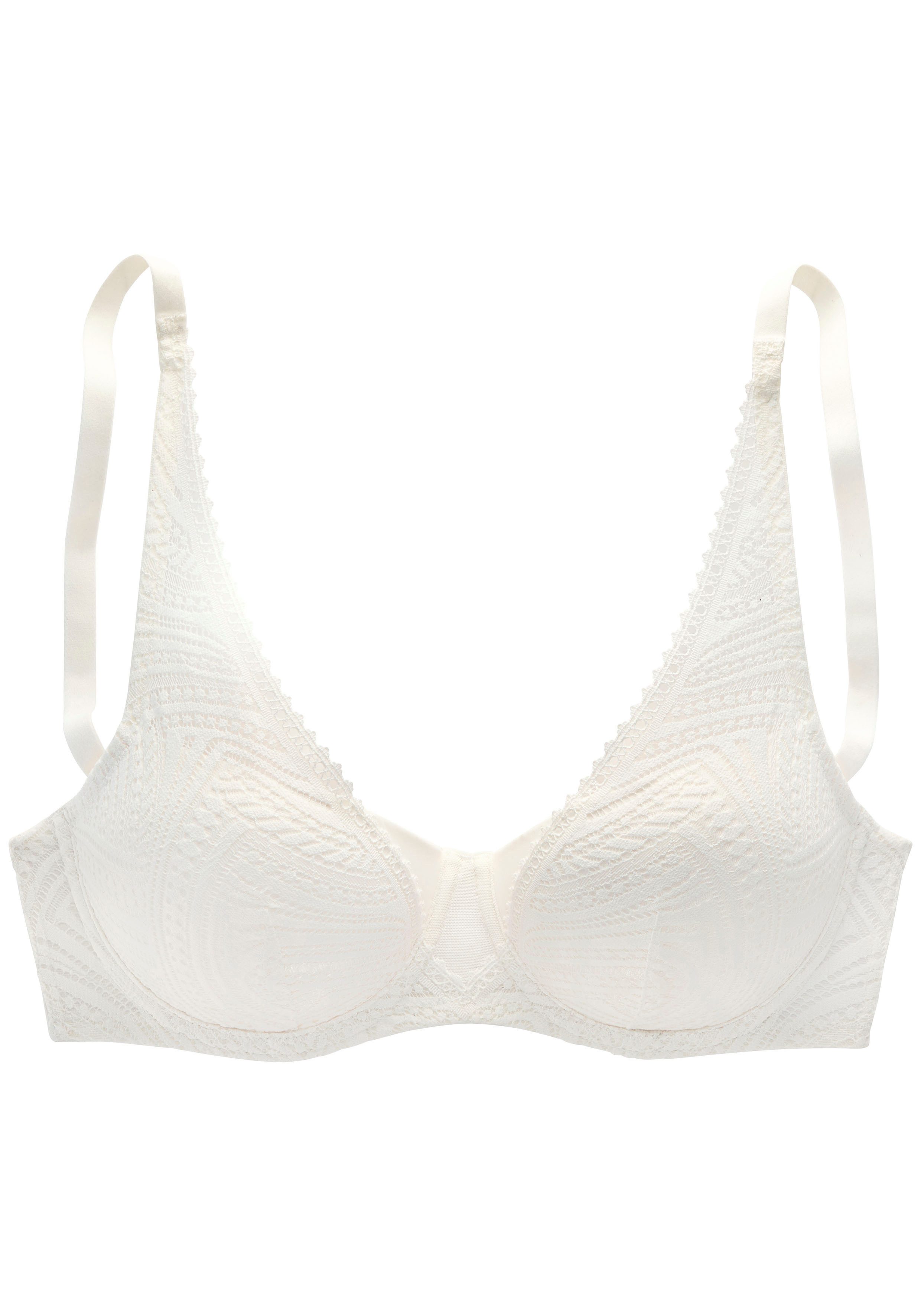 s.Oliver RED LABEL Beachwear Bh met steuncups Clemence met modieus kant in high-apex vorm, lingerie