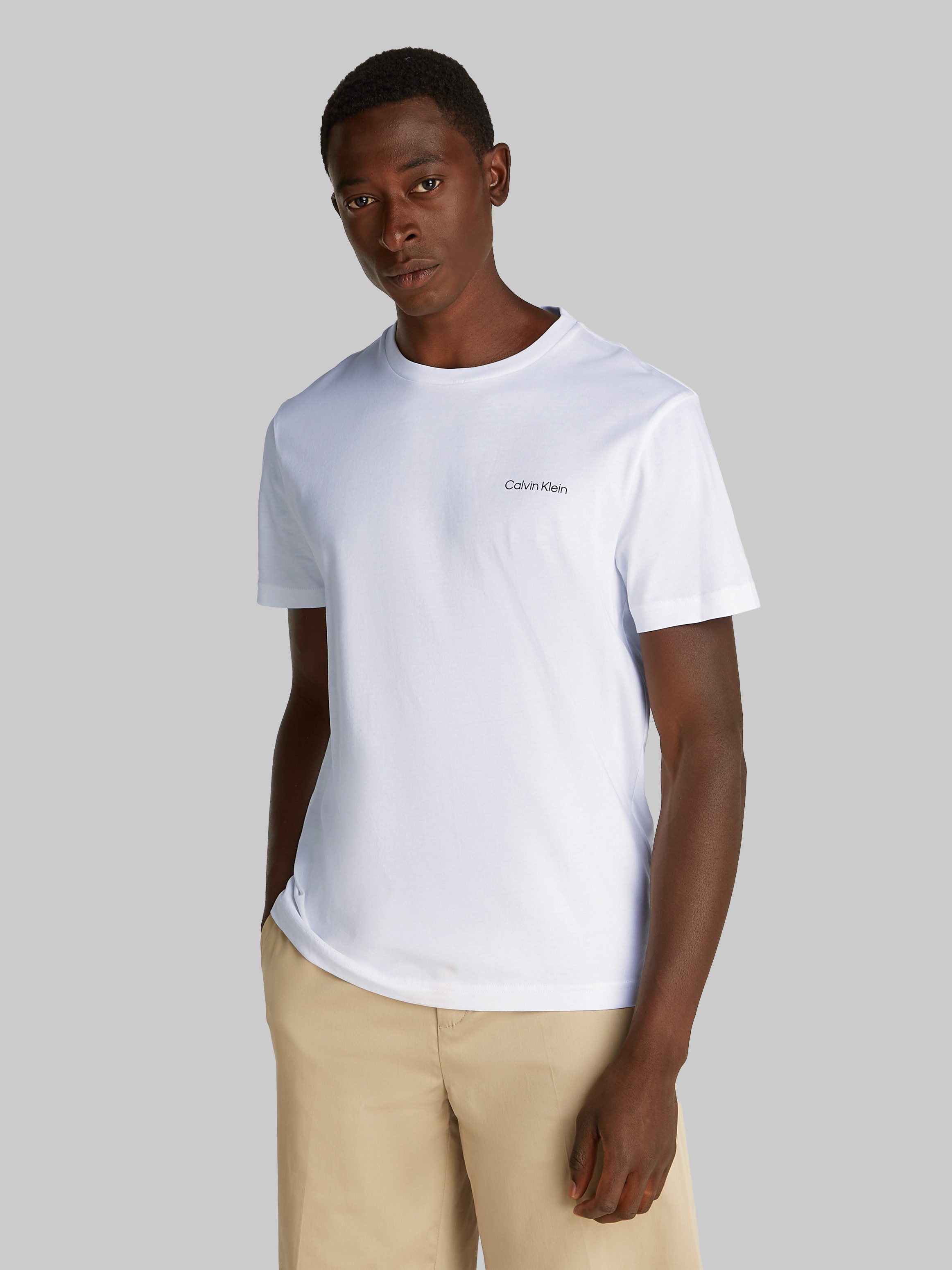 Calvin Klein T-shirt CP-LINEAR BOX LOGO T-SHIRT heren t-shirts maat XL wit