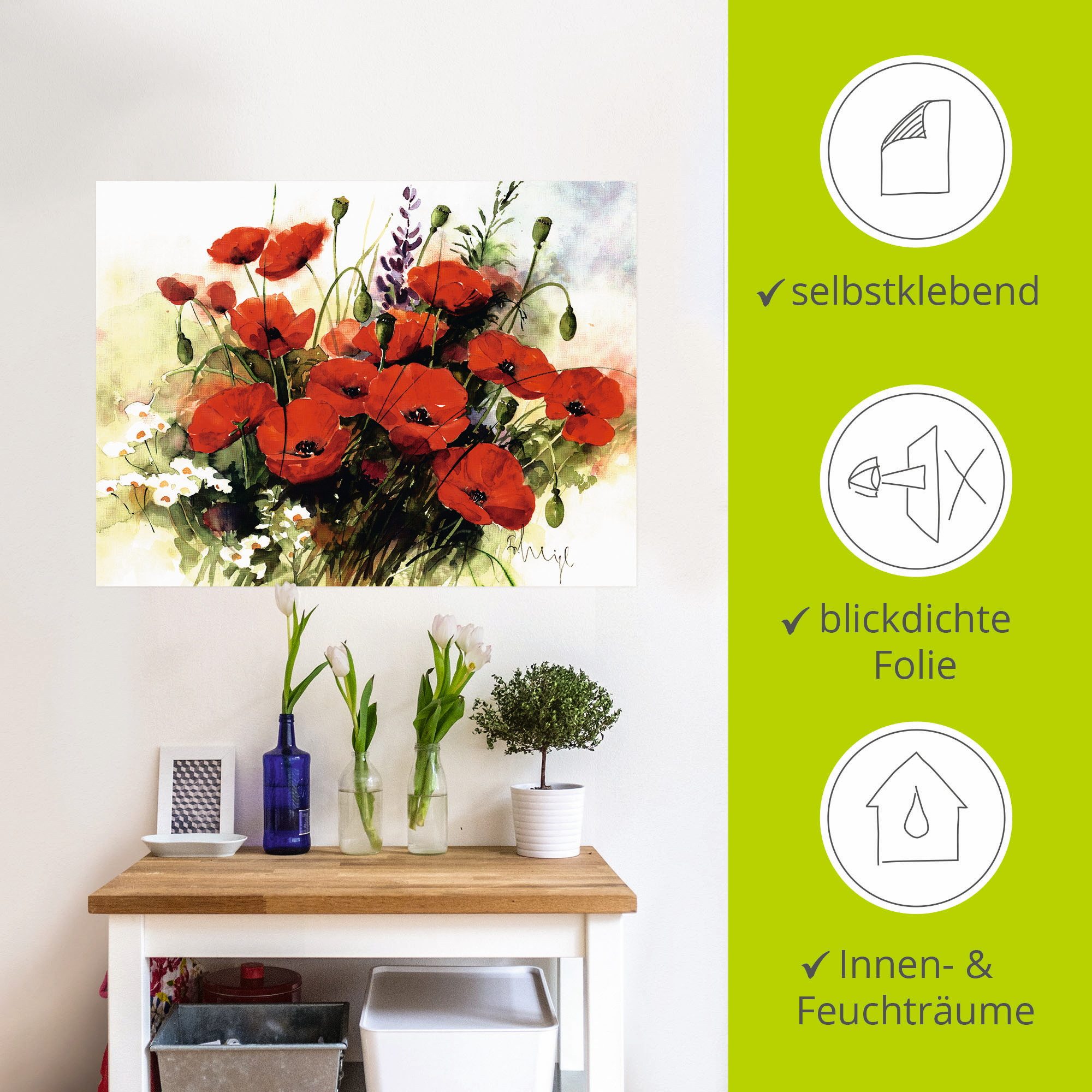 Artland Artprint Bloemen samenstelling III als artprint op linnen, poster, muursticker in verschillende maten