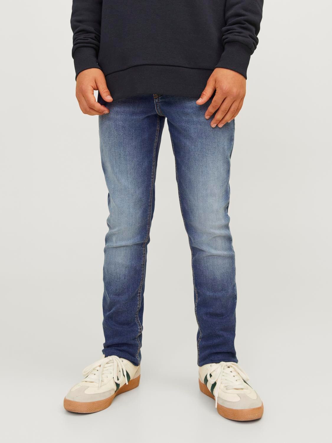 Jack & Jones Junior Slim fit jeans JJIGLENN JJORIGINAL MF 001 I.K NOOS JNR jongens jeans maat 140 blauw