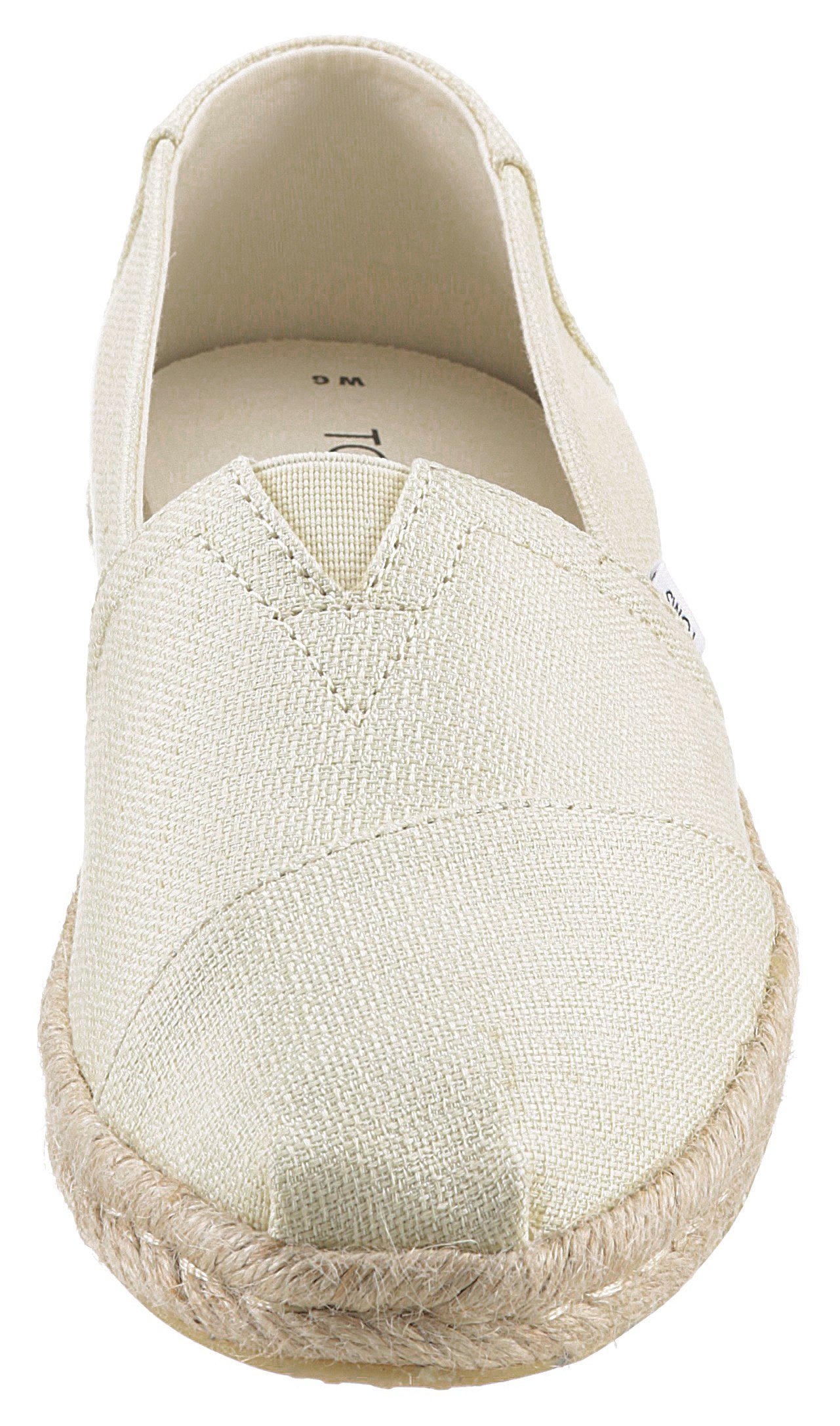 TOMS Espadrilles ALPARGATA ROPE met jute omlijsting, smalle vorm