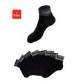 bench. korte sokken met ingebreid opschrift bij de boord (8 paar) zwart