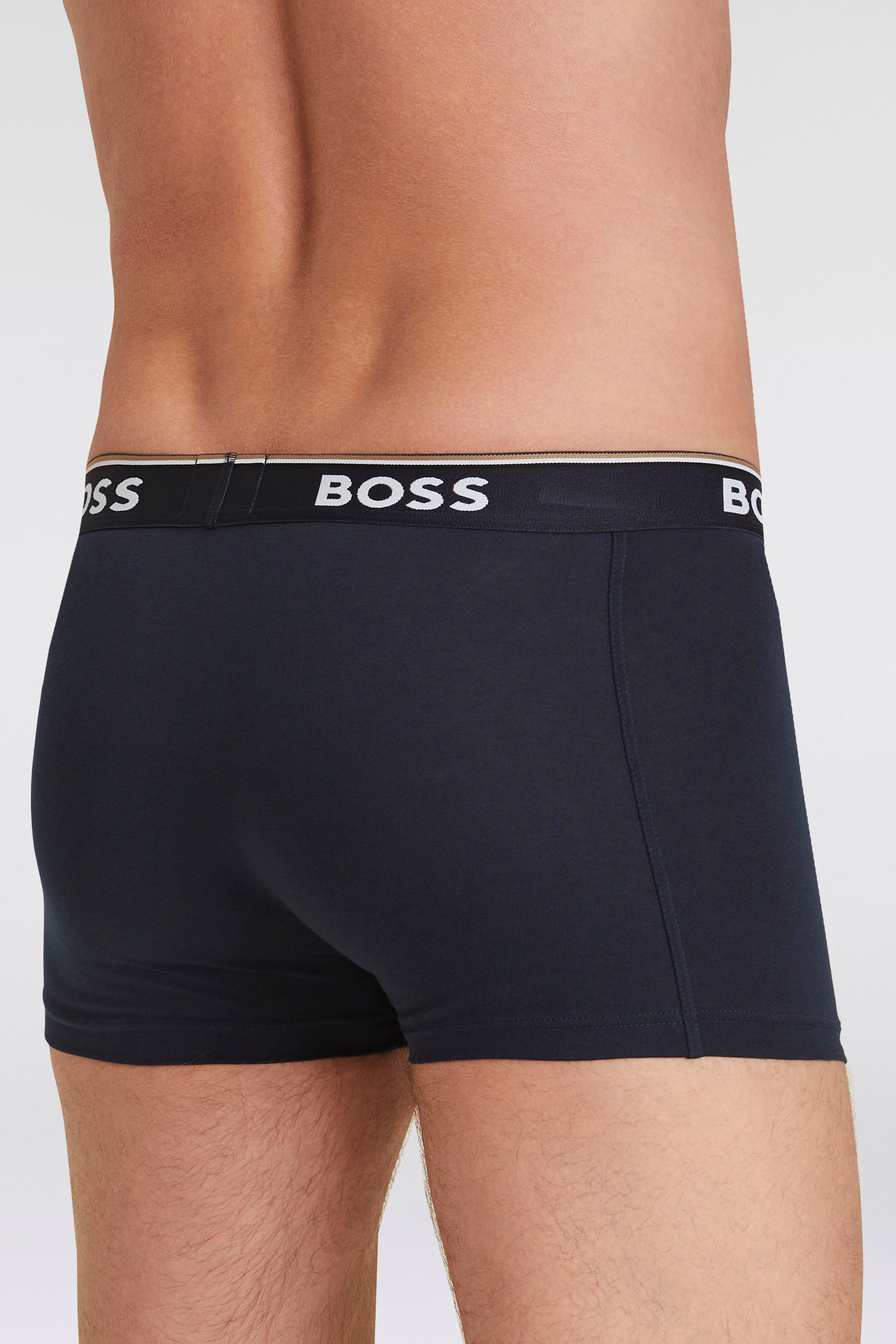 BOSS Boxershort TRUNK 3 PACK BOSS opdruk op de tailleband (3 stuks)