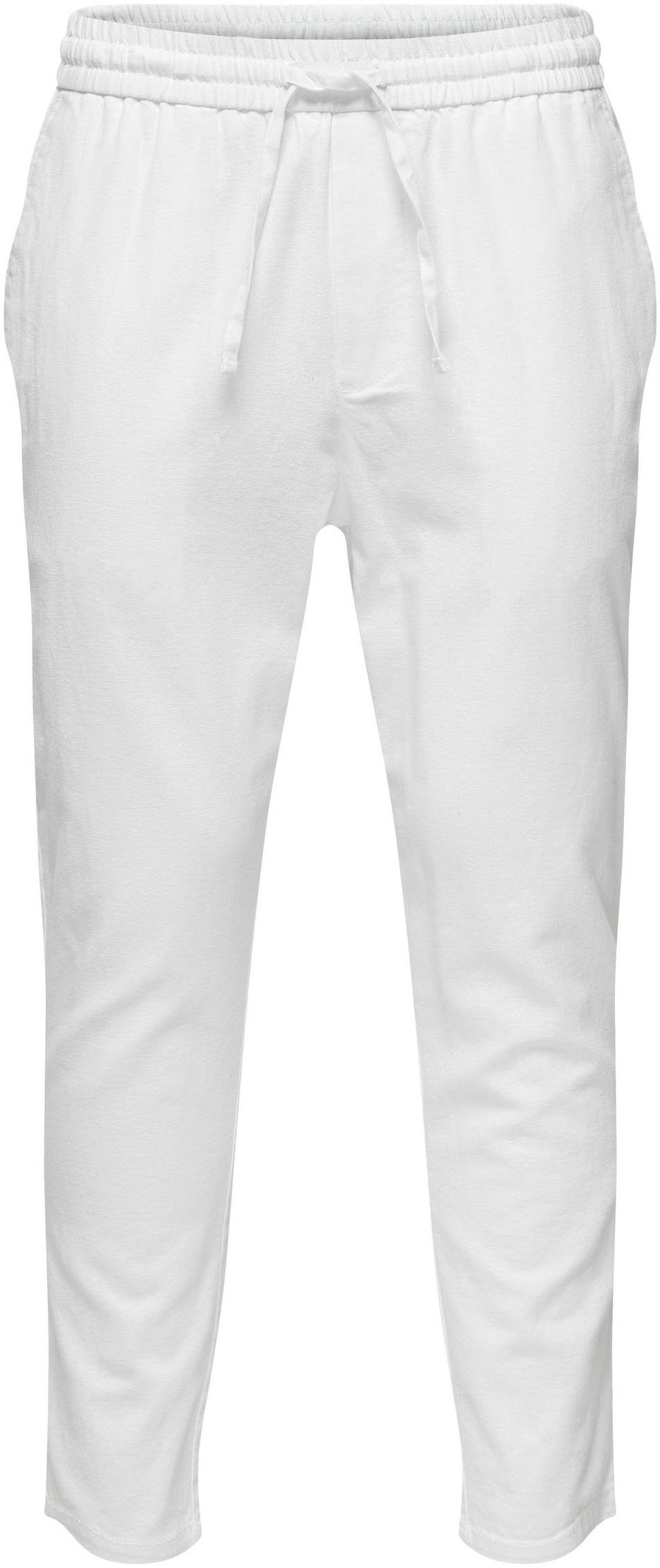 ONLY & SONS Stoffen broek ONSLINUS CROP 0007 COT LIN PNT NOOS