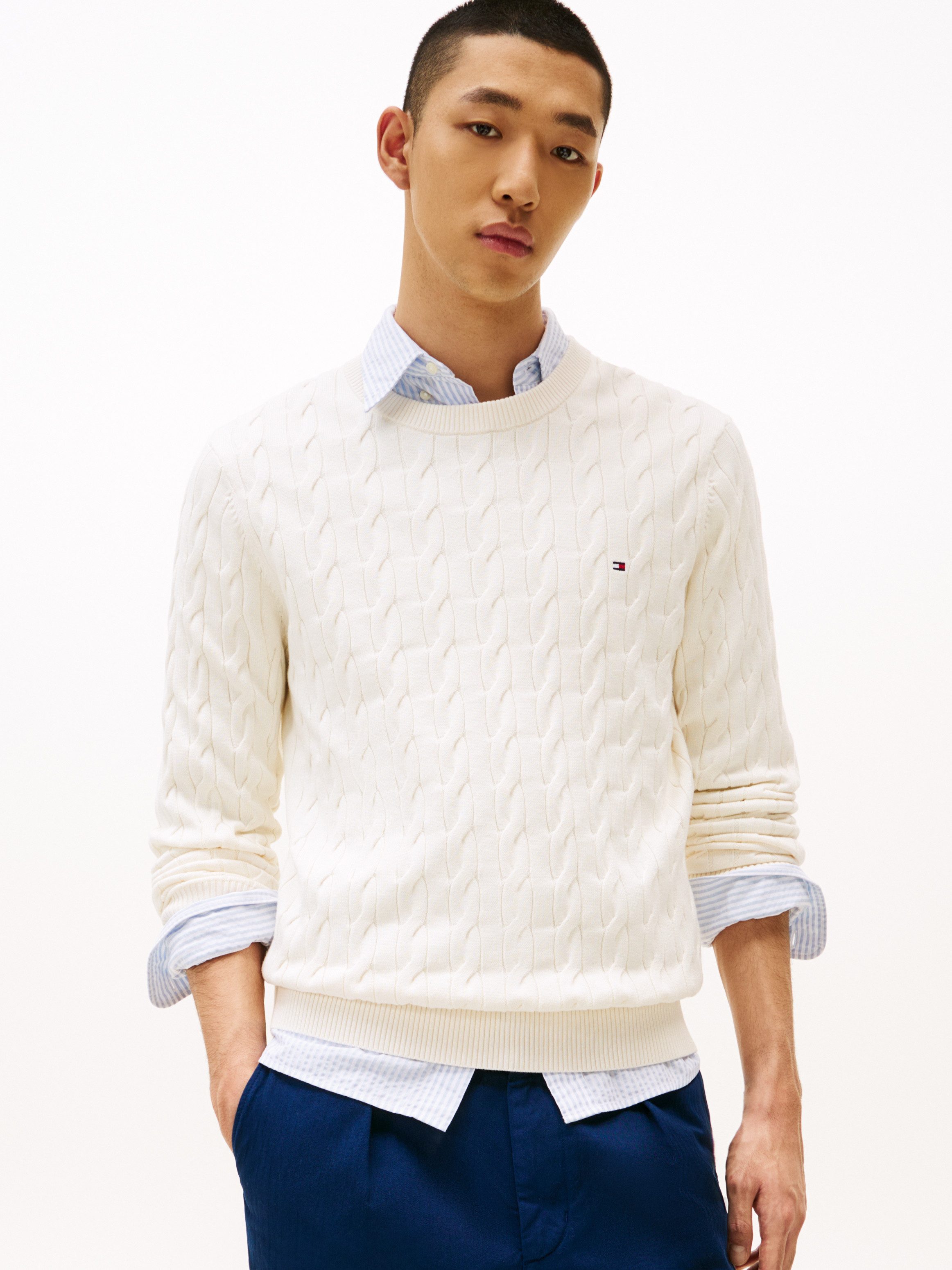 Tommy Hilfiger Gebreide trui CLASSIC CABLE CREW NECK