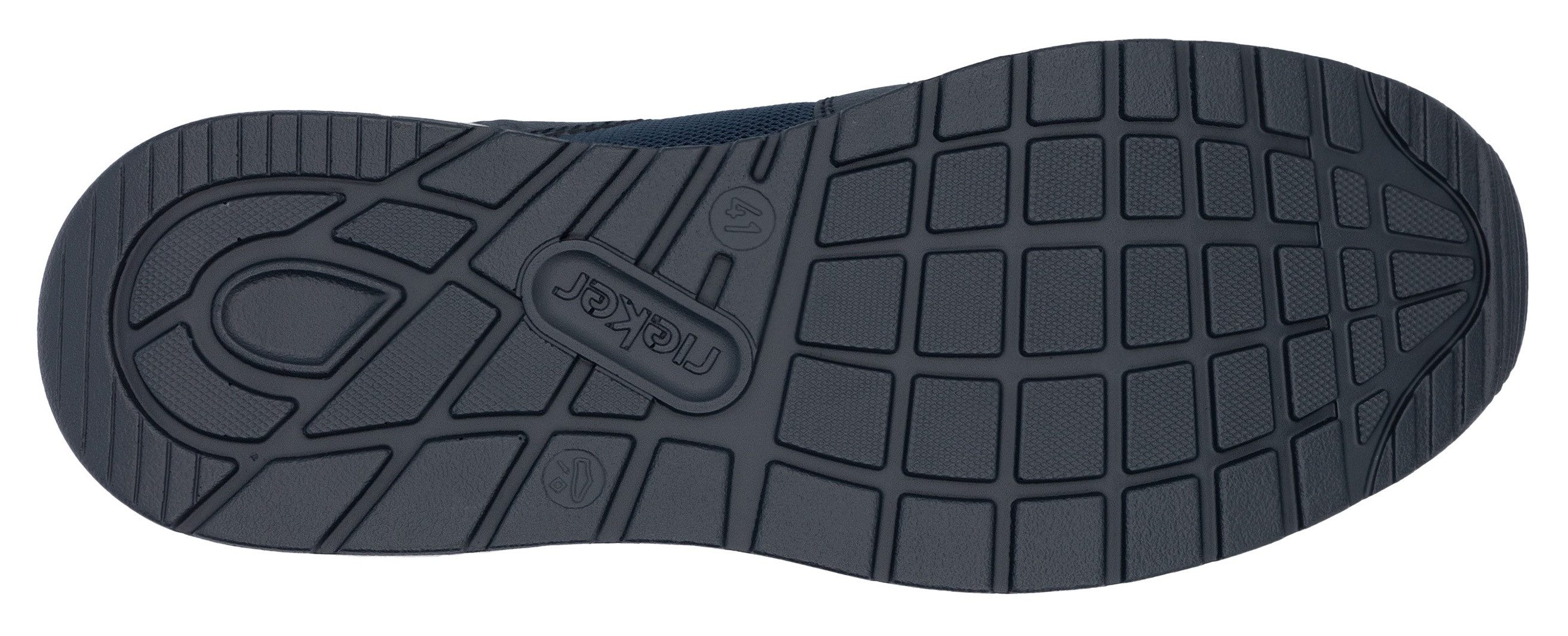 Rieker Slip-on sneakers , vrijetijdsschoen, lage schoen, instapschoen met gewatteerde schacht