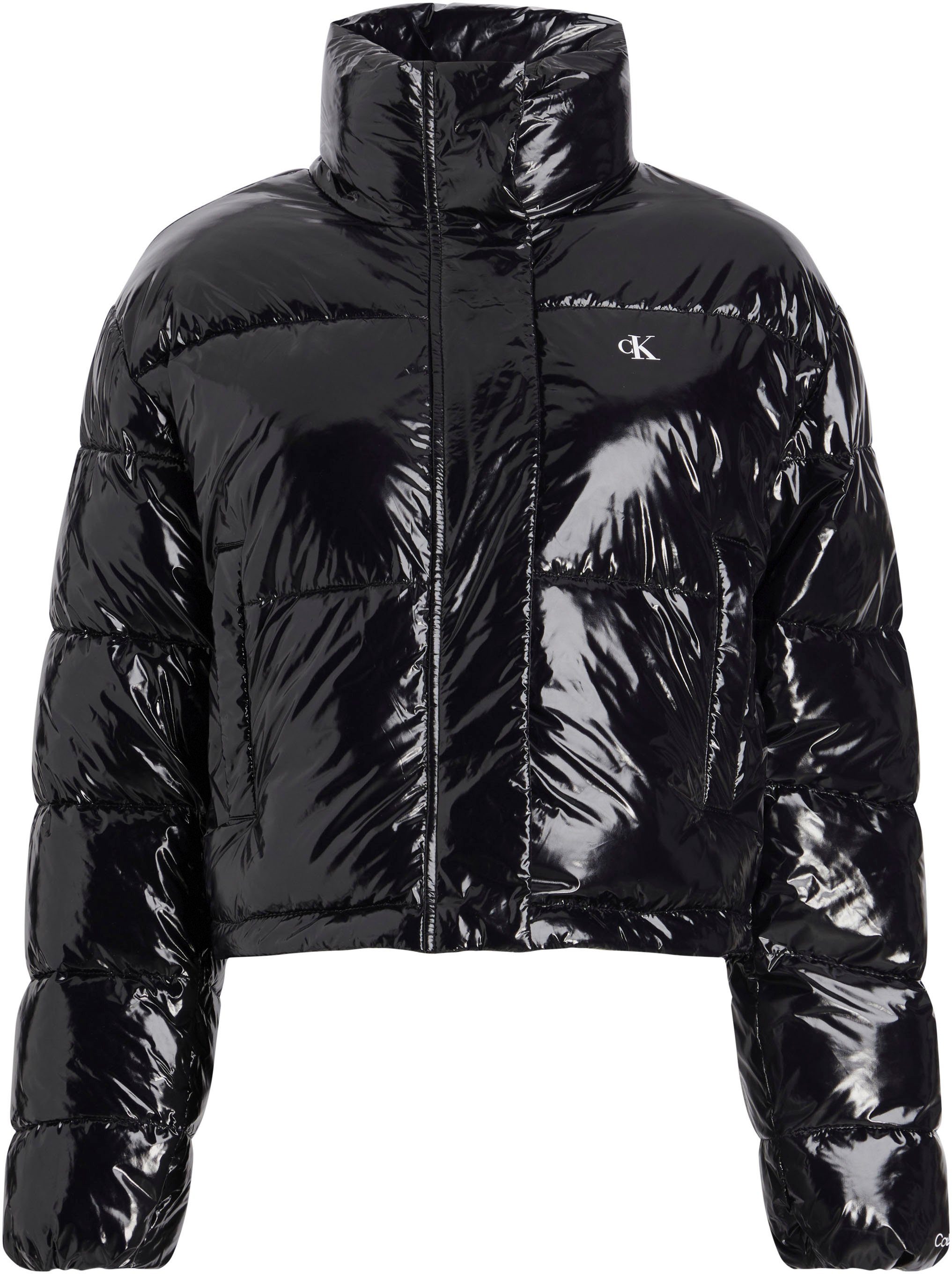 Calvin Klein Gewatteerde jas CROPPED SHINY PUFFER