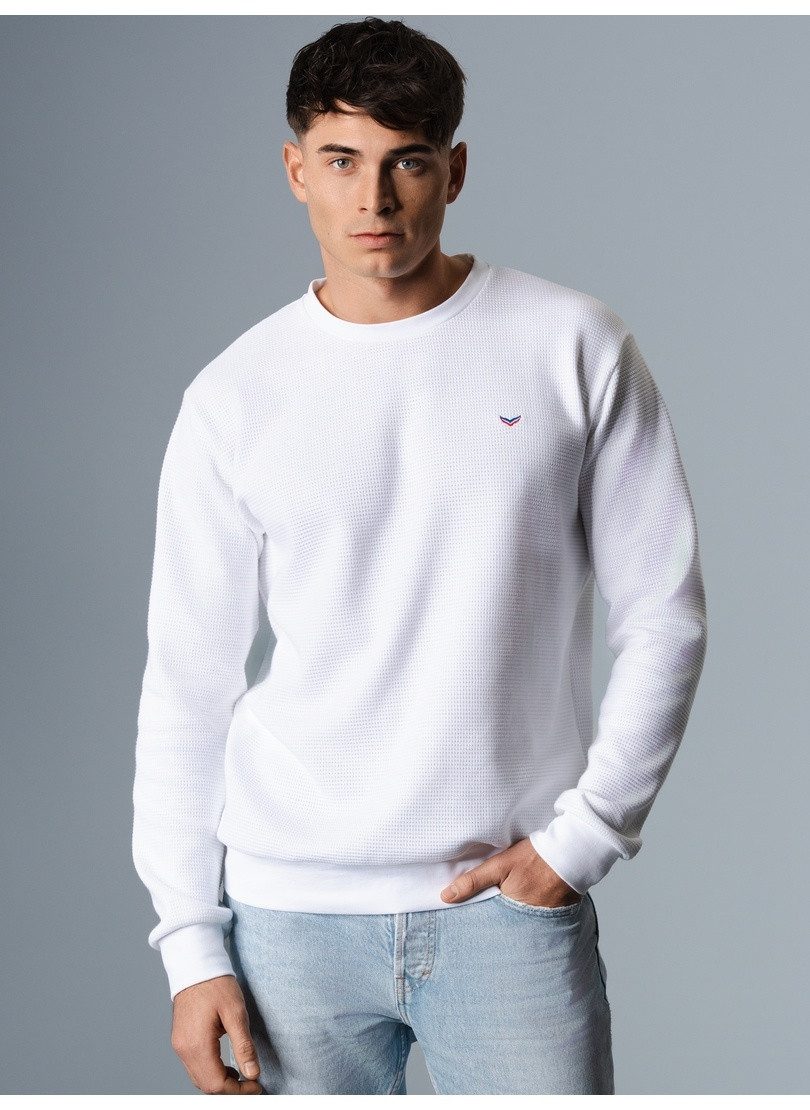 Trigema Sweatshirt TRIGEMA sweatshirt in wafel look