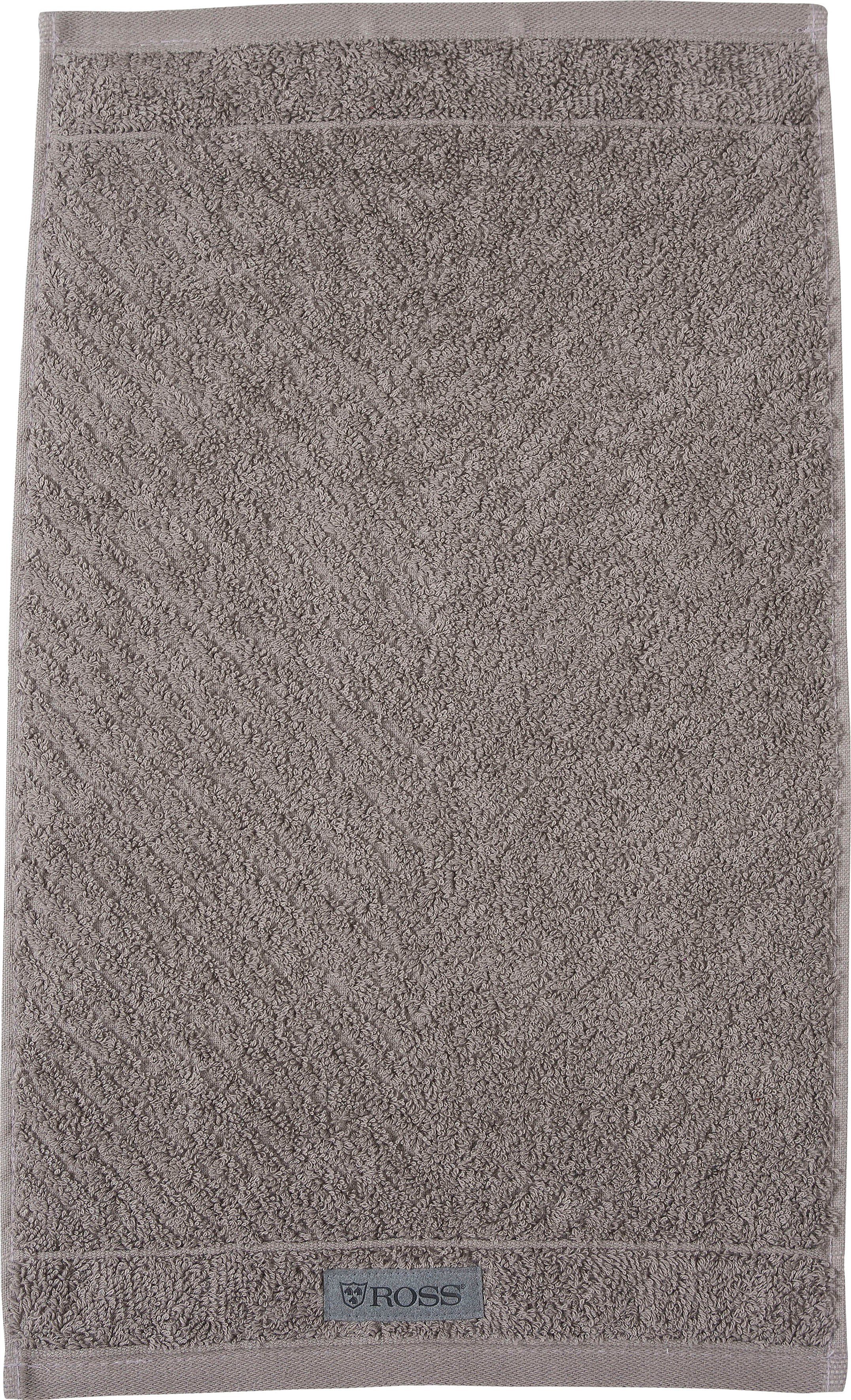 ROSS Gastendoek Smart Uni-rib met velourslabel (6-delig)