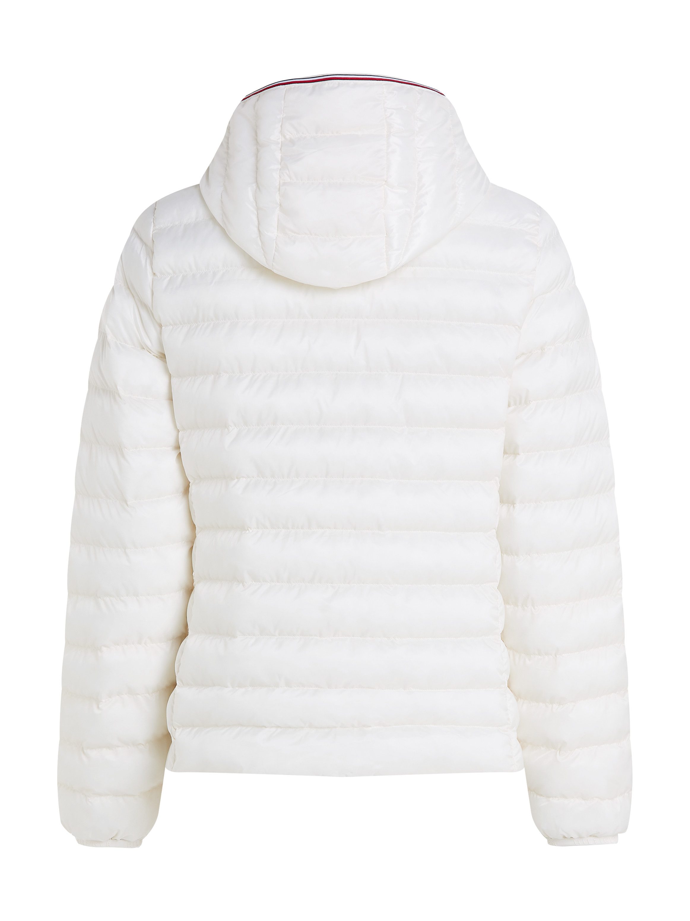 Tommy Hilfiger Gewatteerde jas LW PADDED GLOBAL STRIPE JACKET met merkelastiek op de capuchon (Global Serie TH VROUWEN)