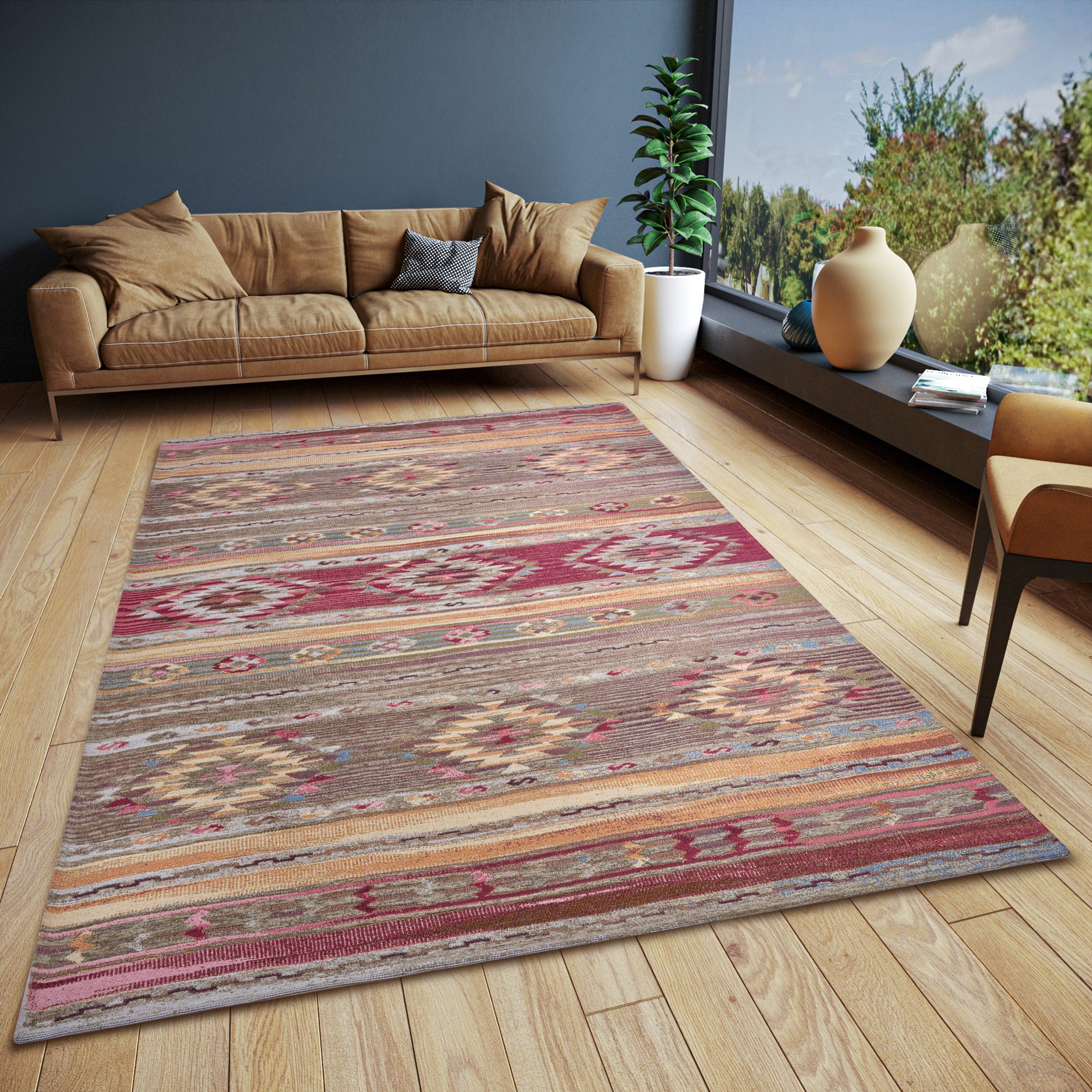 HANSE Home Vloerkleed Necla slijtbestendig, onderhoudsvriendelijk, robuust, antislip moderne vloerkleden maat 150 cm x 220 cm x 5 mm multicolor