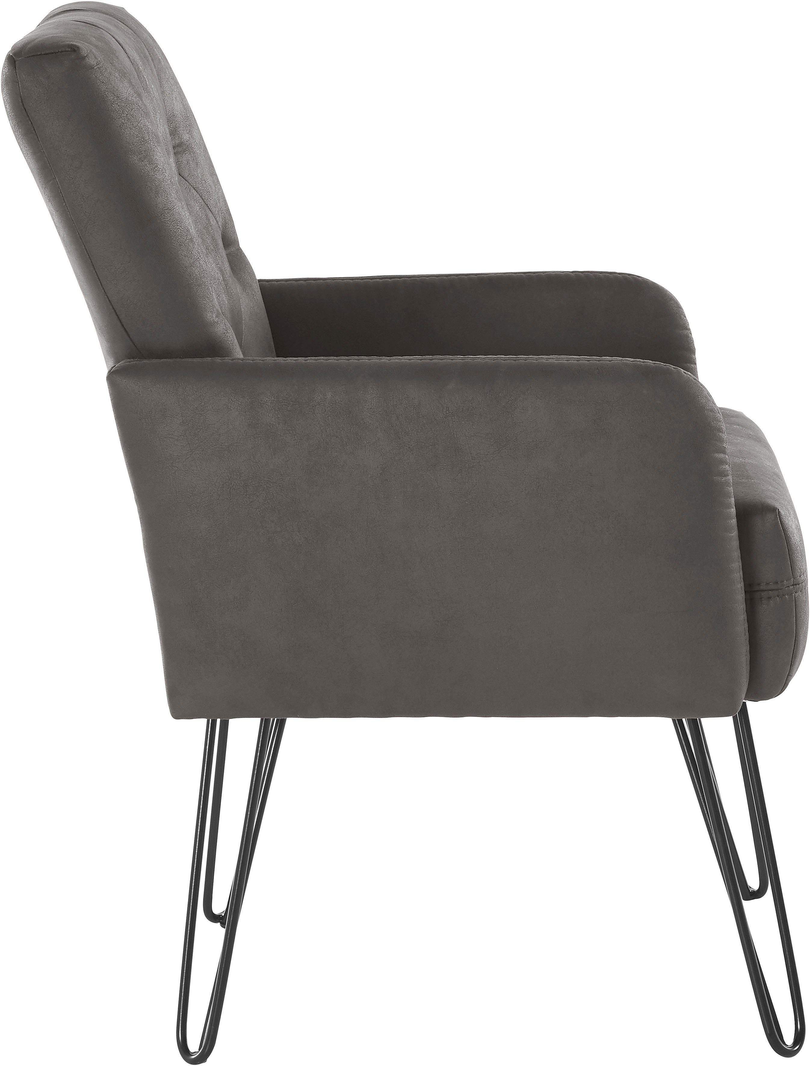 exxpo - sofa fashion Fauteuil Doppio, loungesessel met designonderstel, comfortabel en elegant