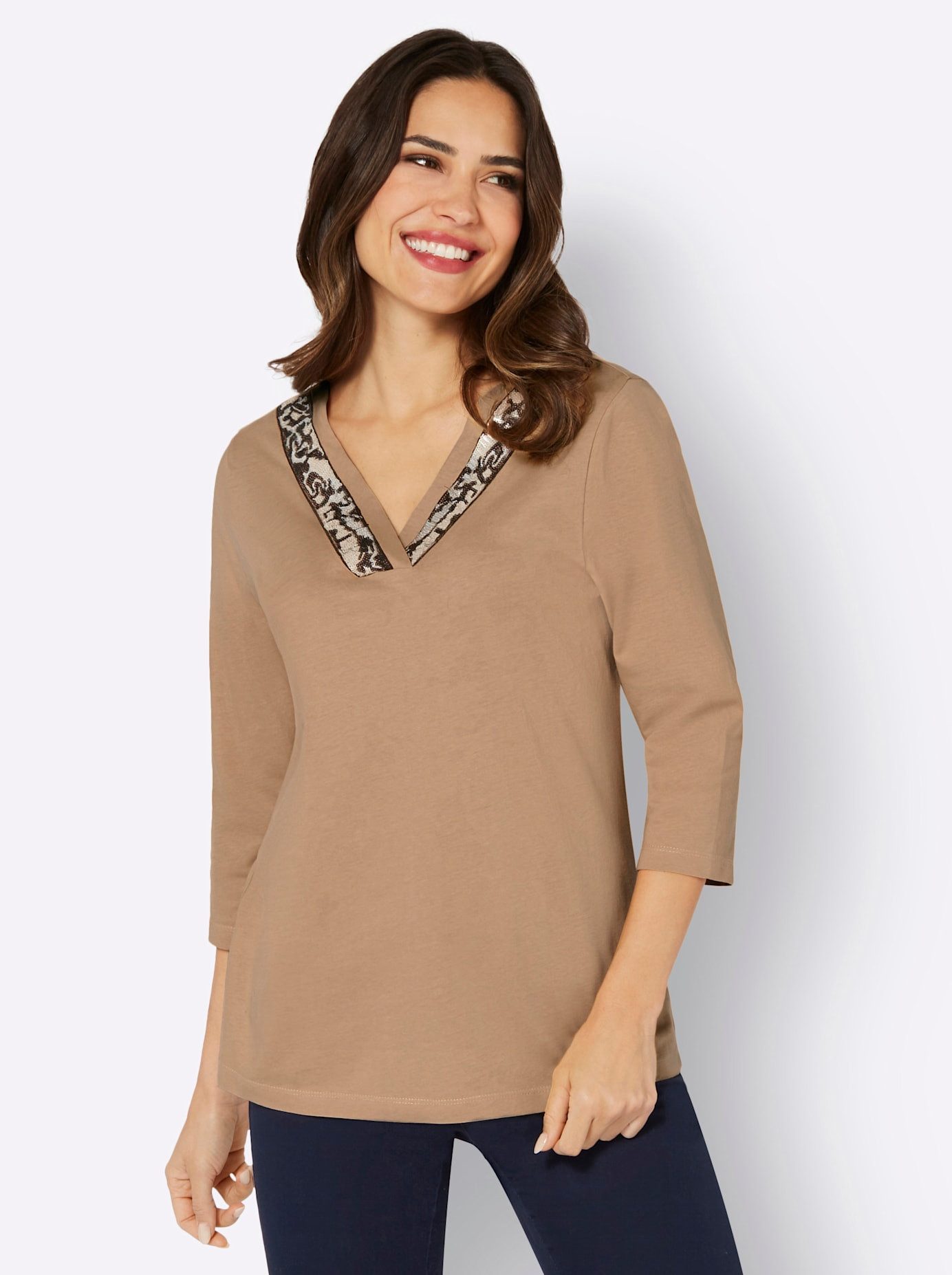 Classic Basics Shirt met 3/4 mouwen Shirt met 3/4-mouwen (1-delig)
