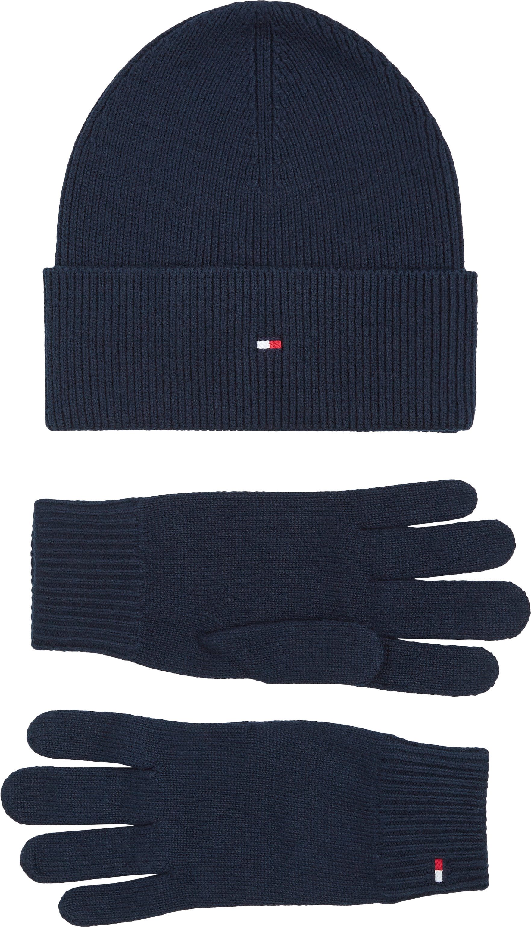 Tommy Hilfiger Gebreide muts ESSENTIAL BEANIE & GLOVES GP (set, Muts - Sjaal)