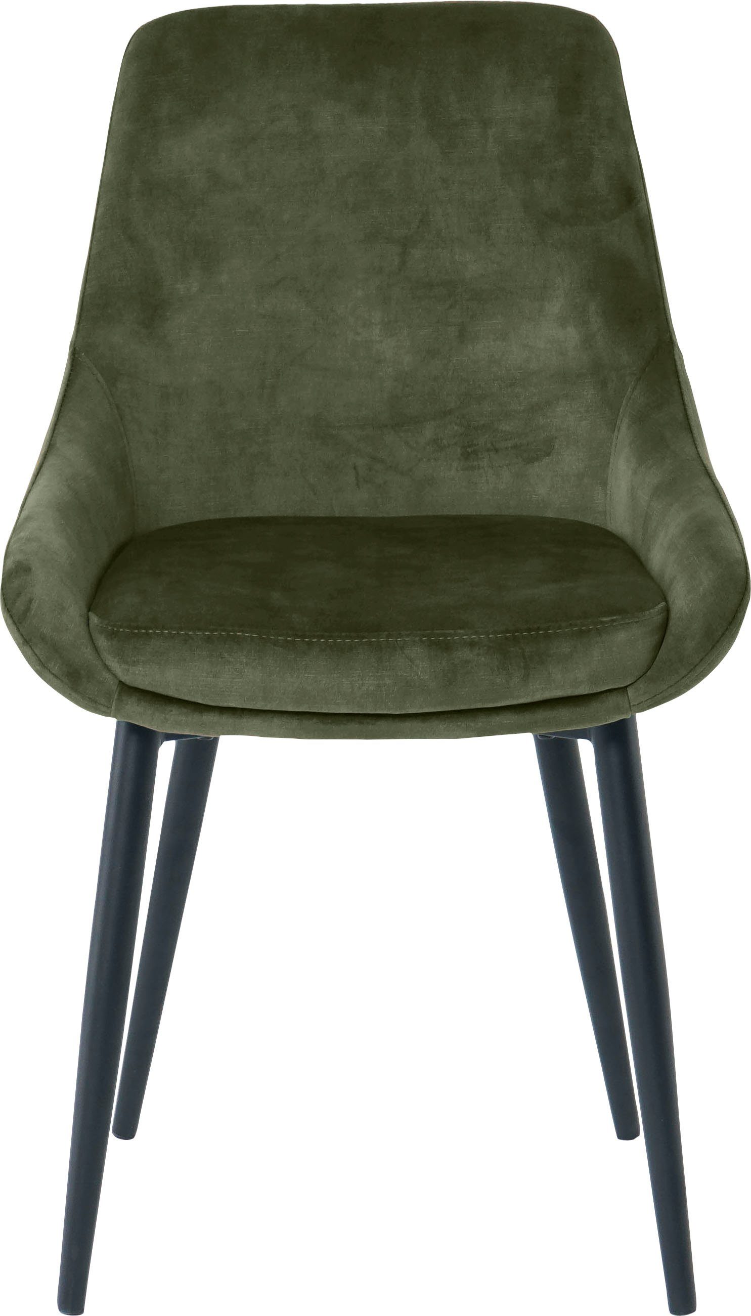 SIT Stoel glamoureuze bekleding in fluwelige look (set, 2 stuks)