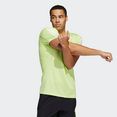 adidas performance t-shirt primeblue aeroready 3 stripes slim groen