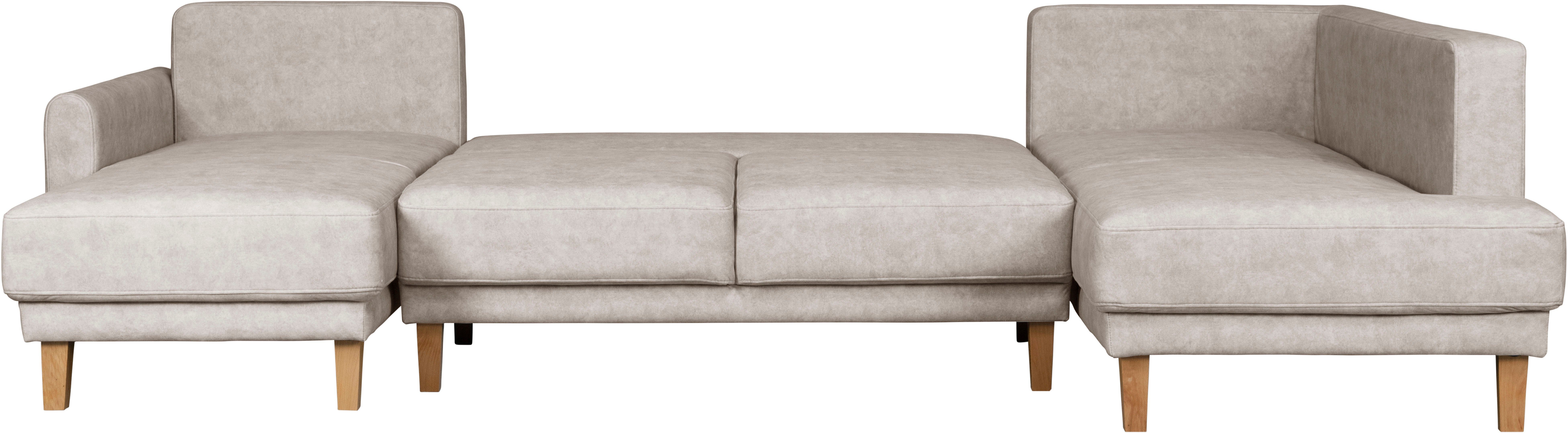 Home affaire Zithoek TRIPLO U-vorm optioneel met slaapfunctie, B/D/H: 310/192/90 cm (3-delig)