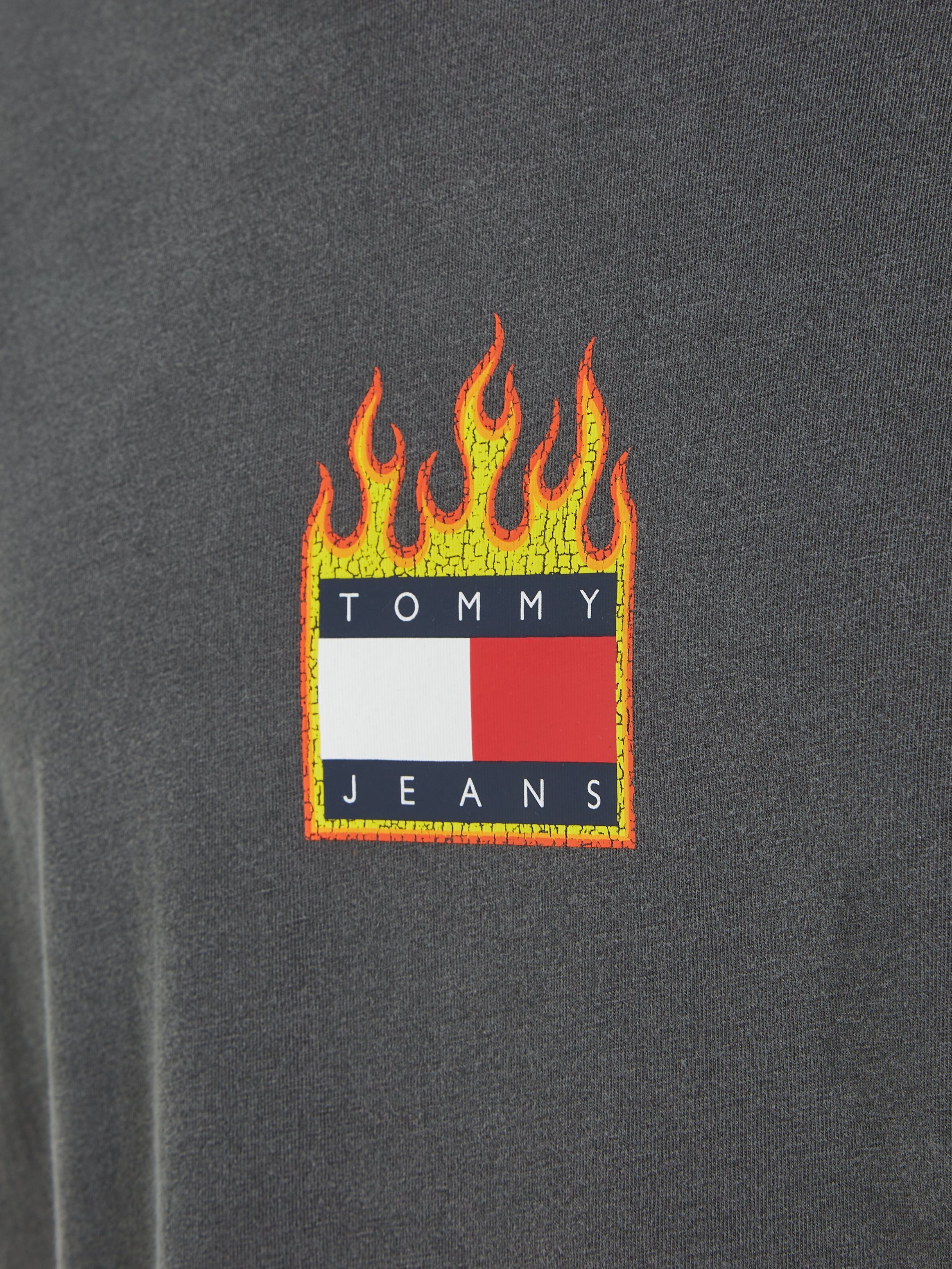TOMMY JEANS Shirt met lange mouwen TJM L S BURNING BADGE TEE
